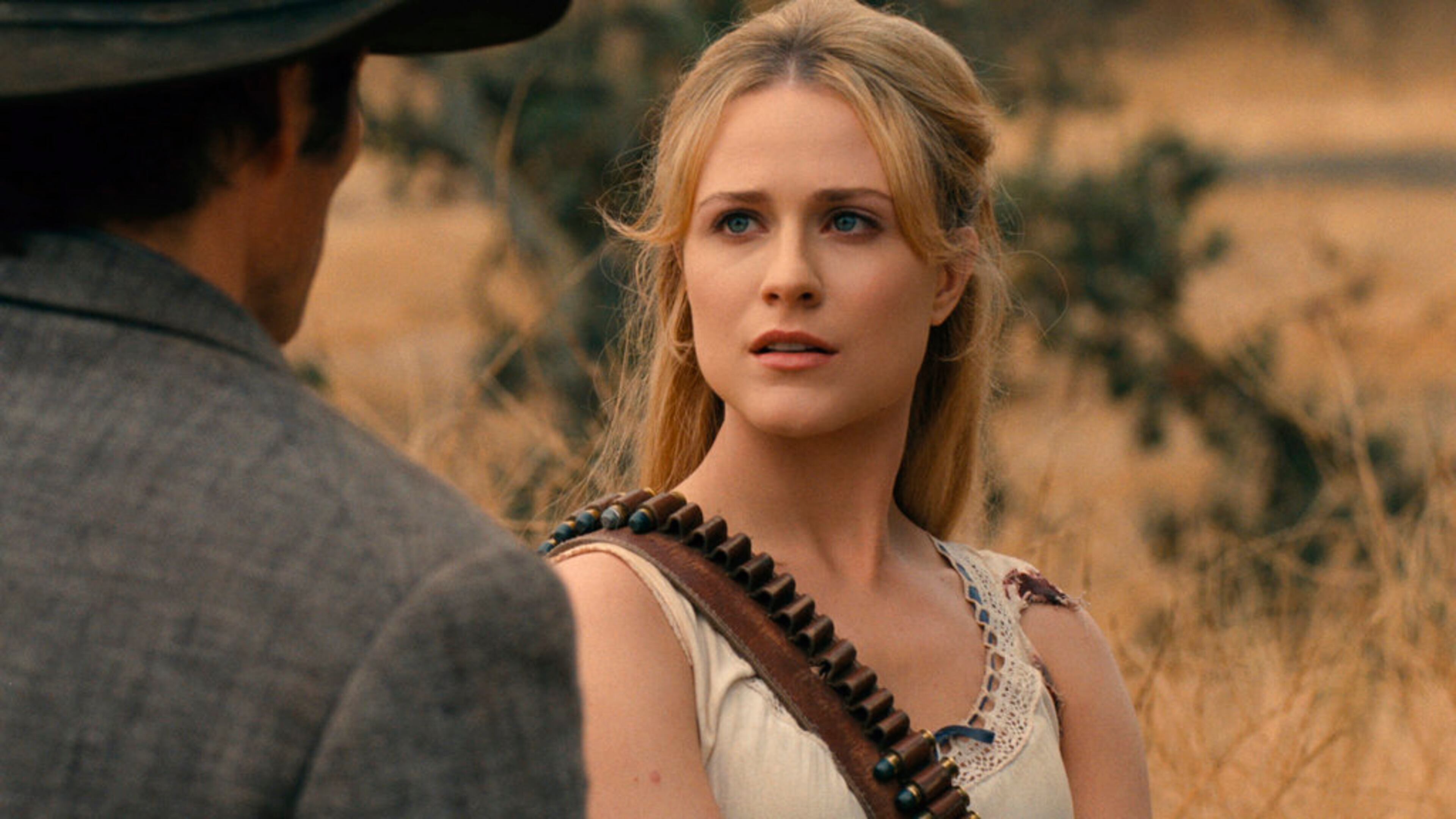 This image released by HBO shows Evan Rachel Wood in a scene from "Westworld." Wood was nominated Thursday for an Emmy for outstanding lead actress in a drama series. The 70th Emmy Awards will be held on Monday, Sept. 17. (HBO via AP)