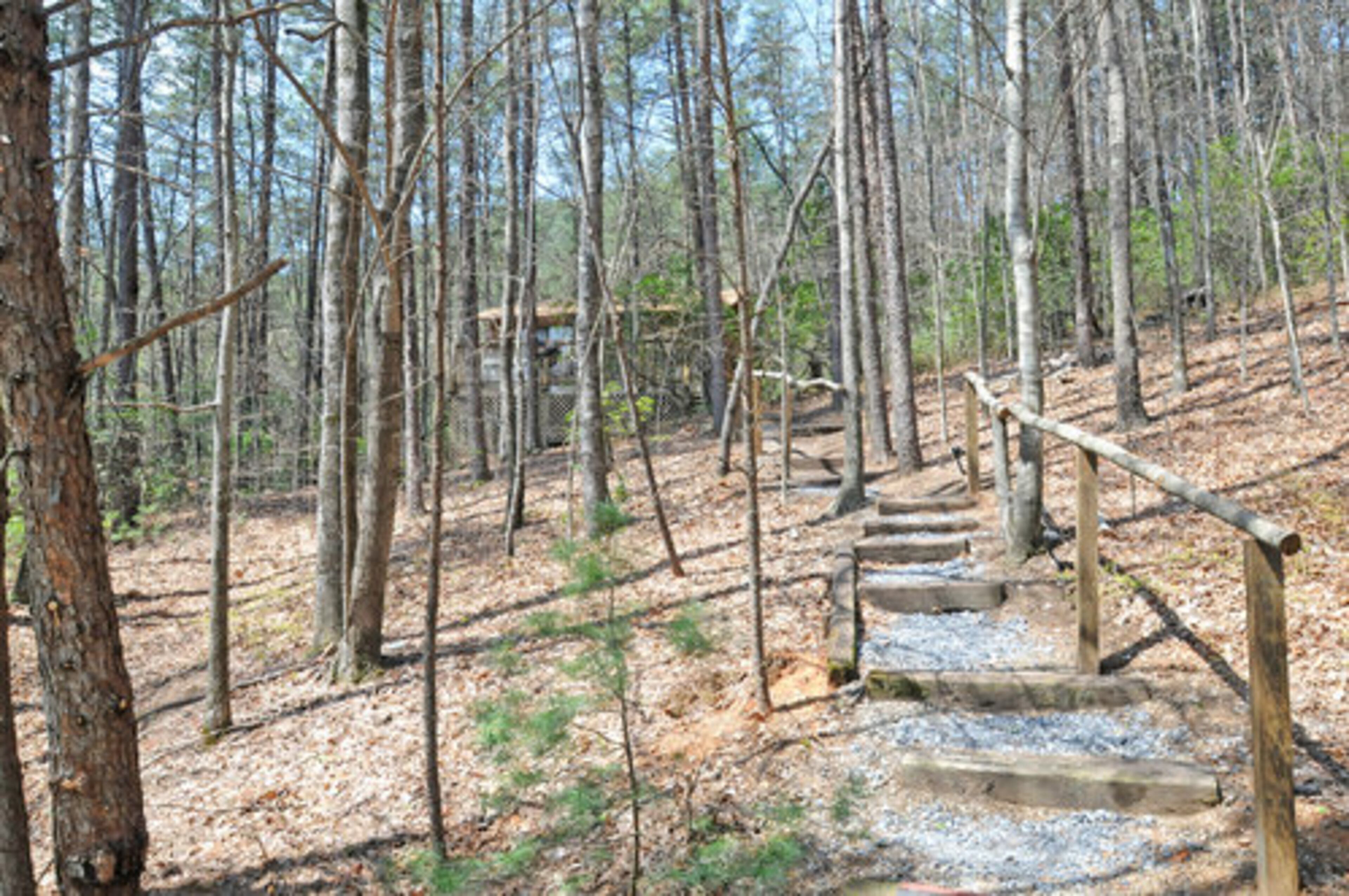 Their one-bedroom cabin has cable and Internet access so someone could go there and work, but what the Fredas like is the feeling of isolation and getting away from the hustle and bustle of the bit city. "It's a place where you can breathe," said Gerald. "It provides a little relief for the mind." They've named the cabin "Lover's Hideaway".