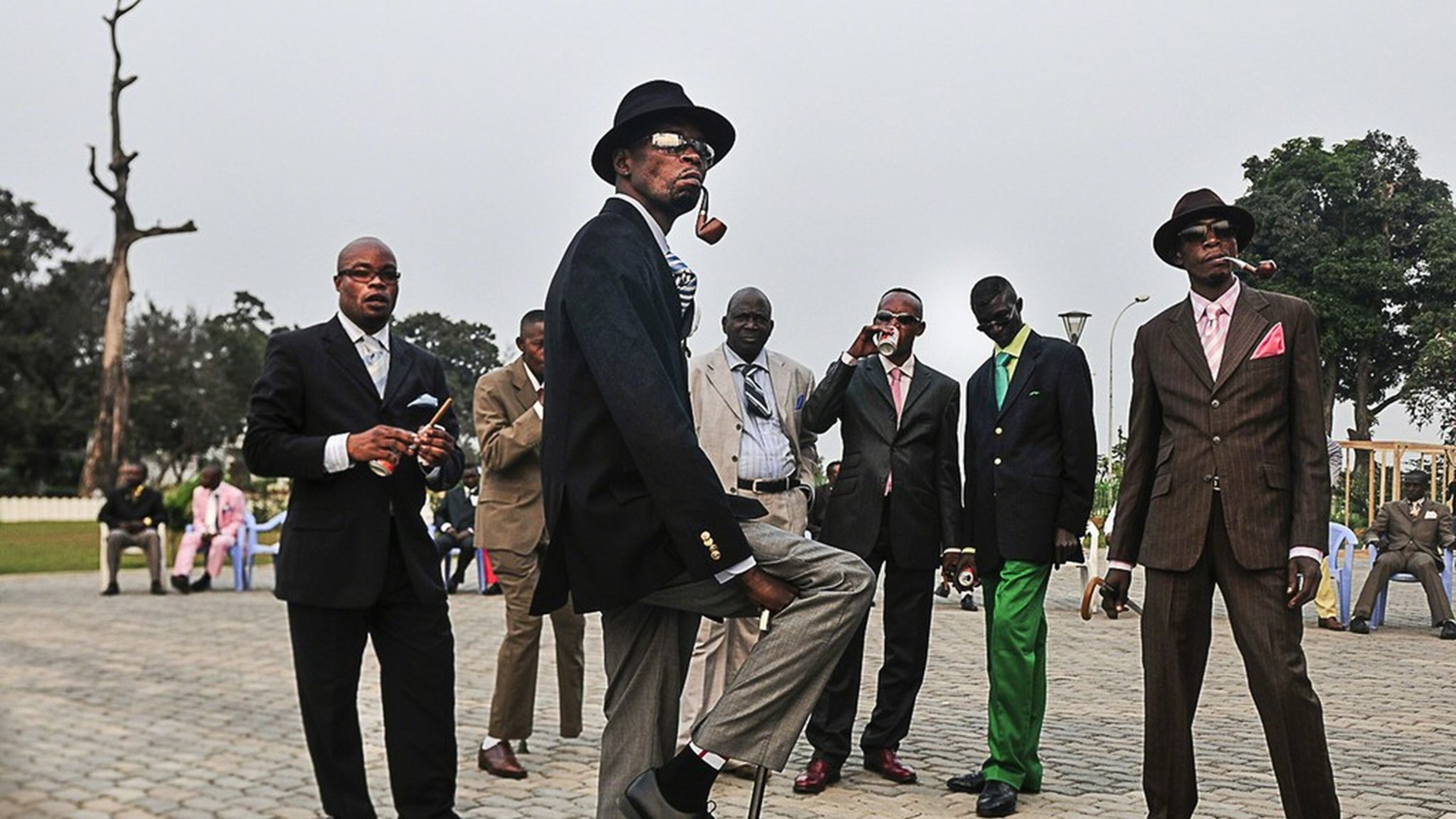 An image from a 2020 exhibit at the Hammonds House Museum titled “Sapeurs,” part of the “Dandy Lion: (Re) Articulating Black Masculine Identity."