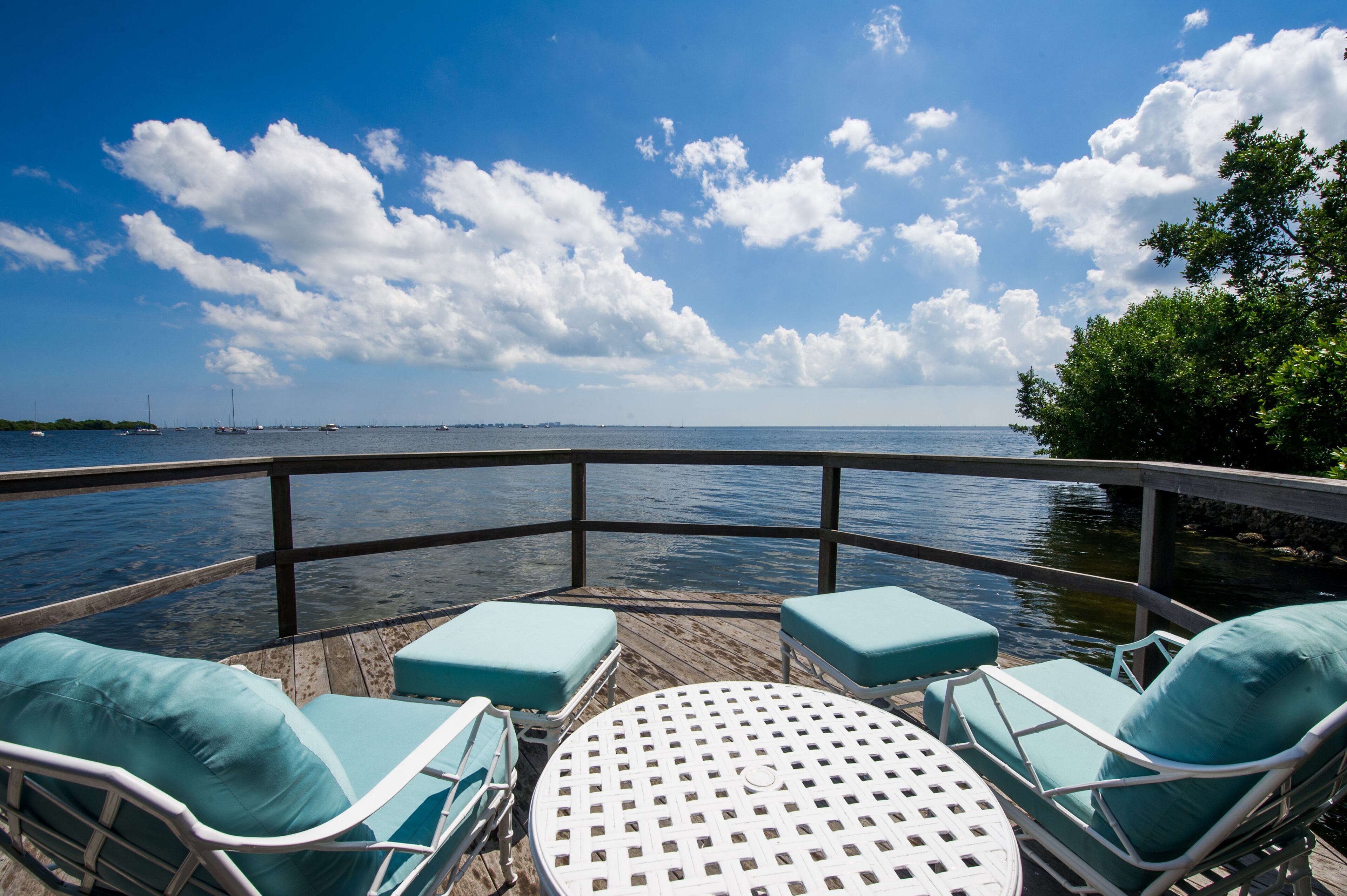 Amidst this hip and vibrant neighborhood, La Brisa is tucked away on 6.9 quiet acres and hidden from street view. The home features views of Biscayne Bay and the Atlantic Ocean across an expanse of well-manicured lawn stretching toward the mangrove-lined waterfront, which is accessible by an elevated walkway leading to an octagonal viewing deck over the bay. For more information, please visit http://www.coldwellbanker.com/property?countryId=1&freeTextAddress=Miami%2C+FL&radius=0&minPrice=&maxPrice=&numberOfBeds=Any&numberOfBaths=Any&keywords=la+brisa&newlyListedDays=1&streetAddress=&mls=&acreage=Any