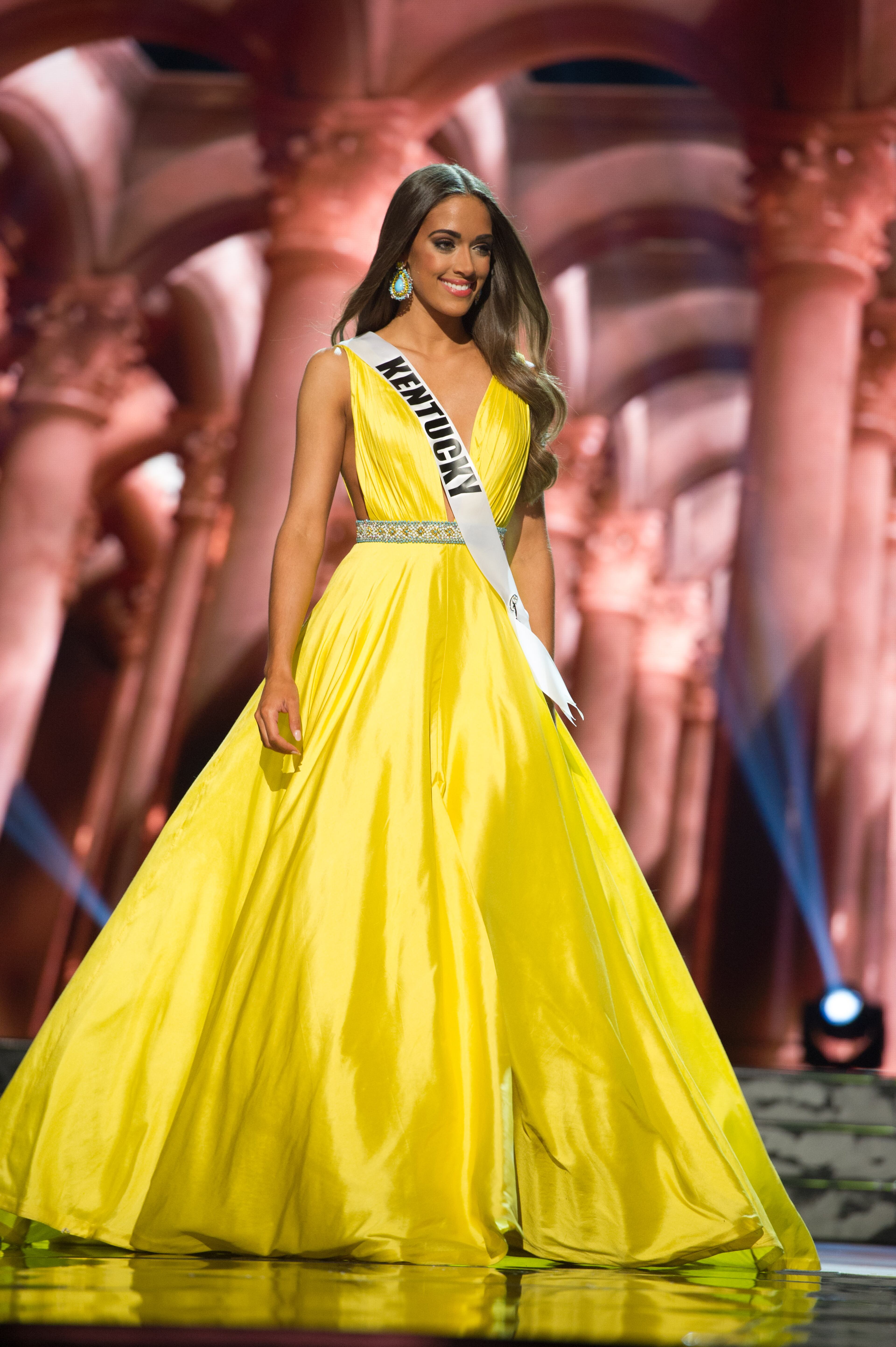 Kyle Hornback, Miss Kentucky USA 2016, competes in her evening gown during the MISS USA® Preliminary Competition at the T-Mobile Arena in Las Vegas on Wednesday, June 1st. The contestants have spent the last week touring, filming, rehearsing and preparing to compete for the Miss USA crown in Las Vegas. Tune in to the Fox telecast at 7:00 PM ET on June 5, 2016 live from the T-Mobile Arena to see who will be crowned Miss USA 2016. HO/The Miss Universe Organization