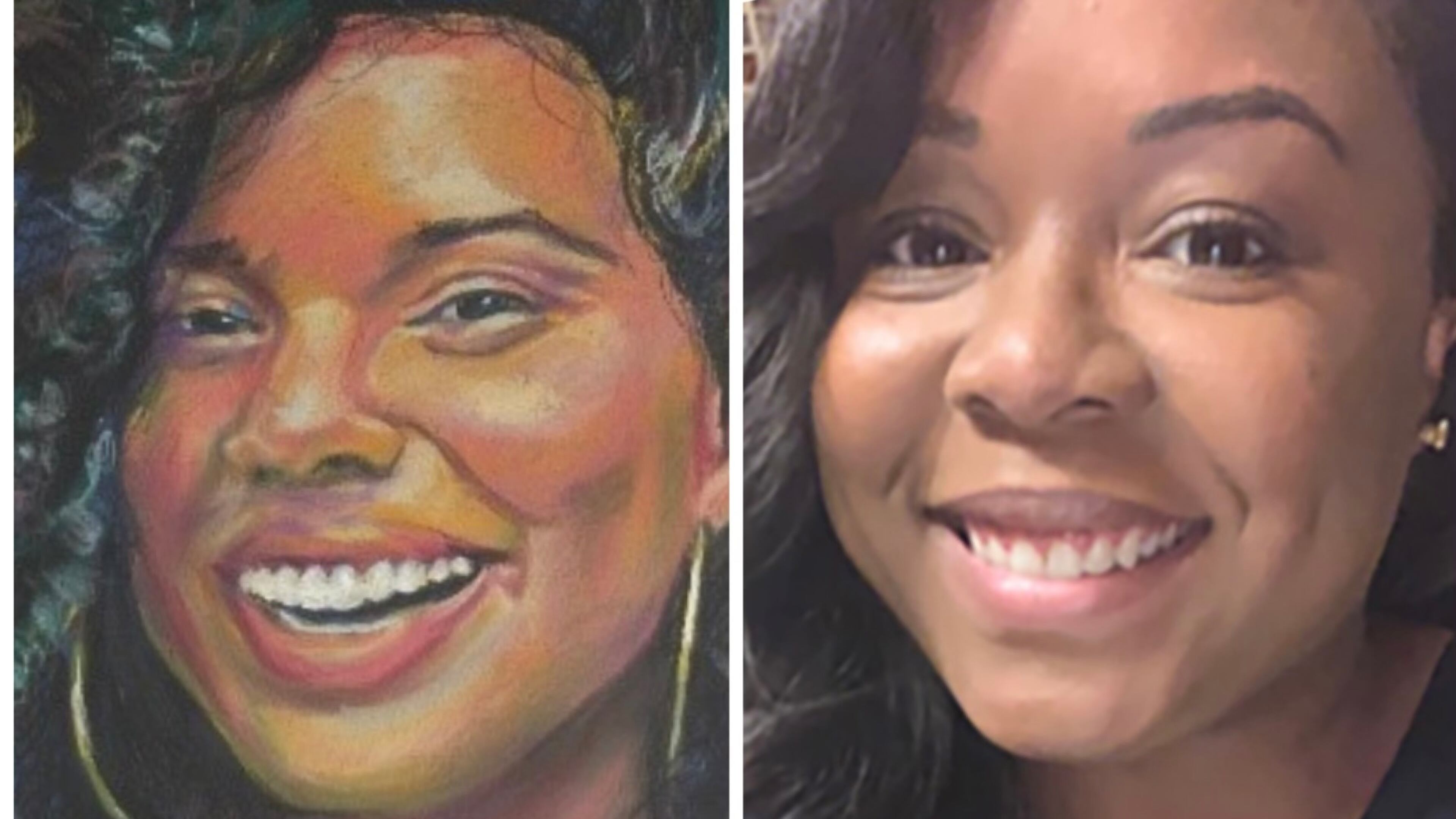 A comparison of the artist's rendering based on the human skull found in Gwinnett County and Brittany Davis, the woman eventually identified.