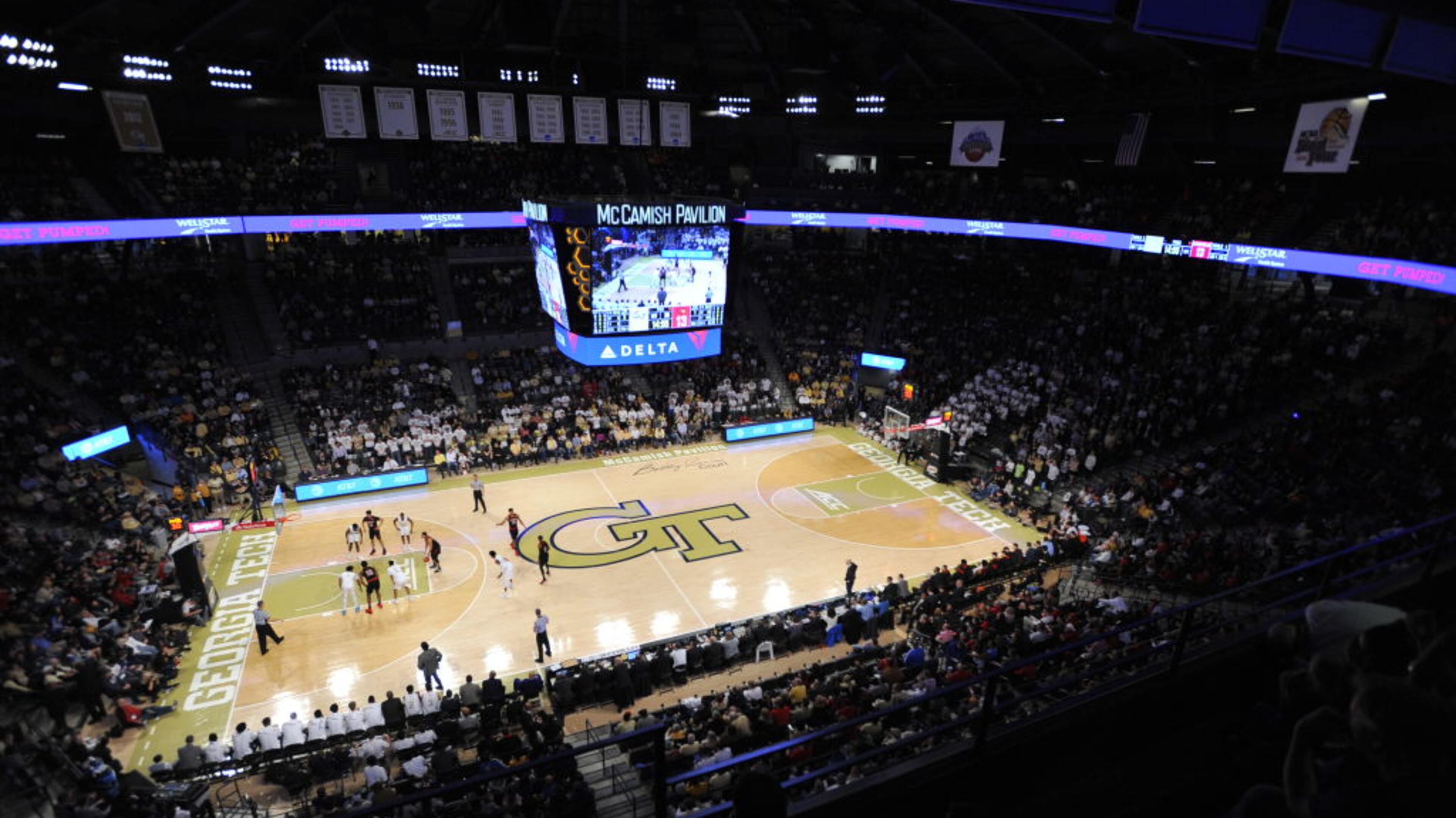 ATLANTA, GEORGIA - JANUARY 19: Overall of the sold out Hank McCamish Pavilion as the Georgia Tech Yellow Jackets take on the Louisville Cardinals on January 19, 2019 in Atlanta, Georgia. (Photo by Logan Riely/Getty Images)