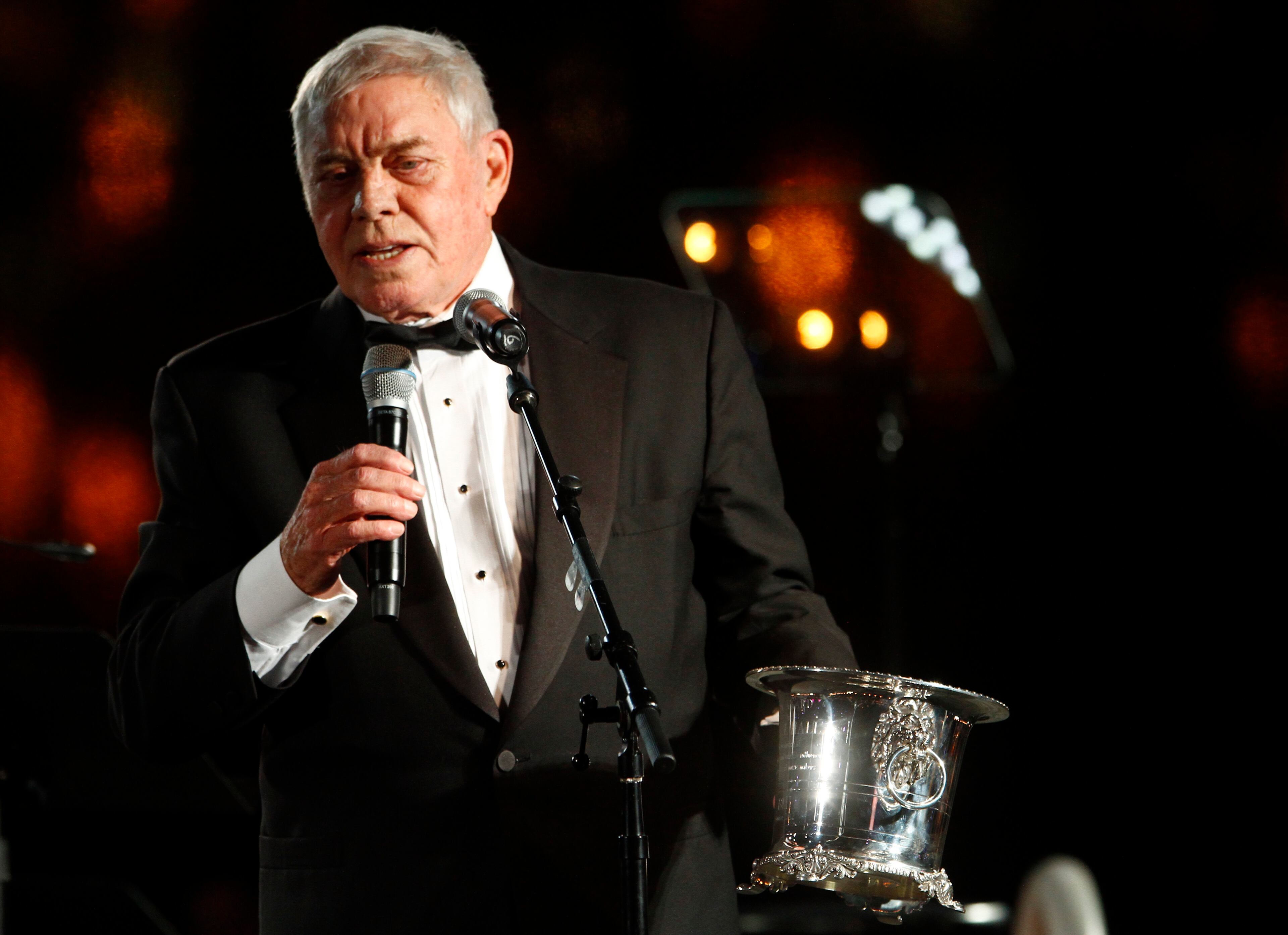 Tom T. Hall accepts the Icon Award at the 60th Annual BMI Country Awards. “His songs, they call him ‘The Storyteller,’ and they really do just suck you in,” Luke Laird said. “It’s like a 3-minute movie. He really has mastered the art of that.”