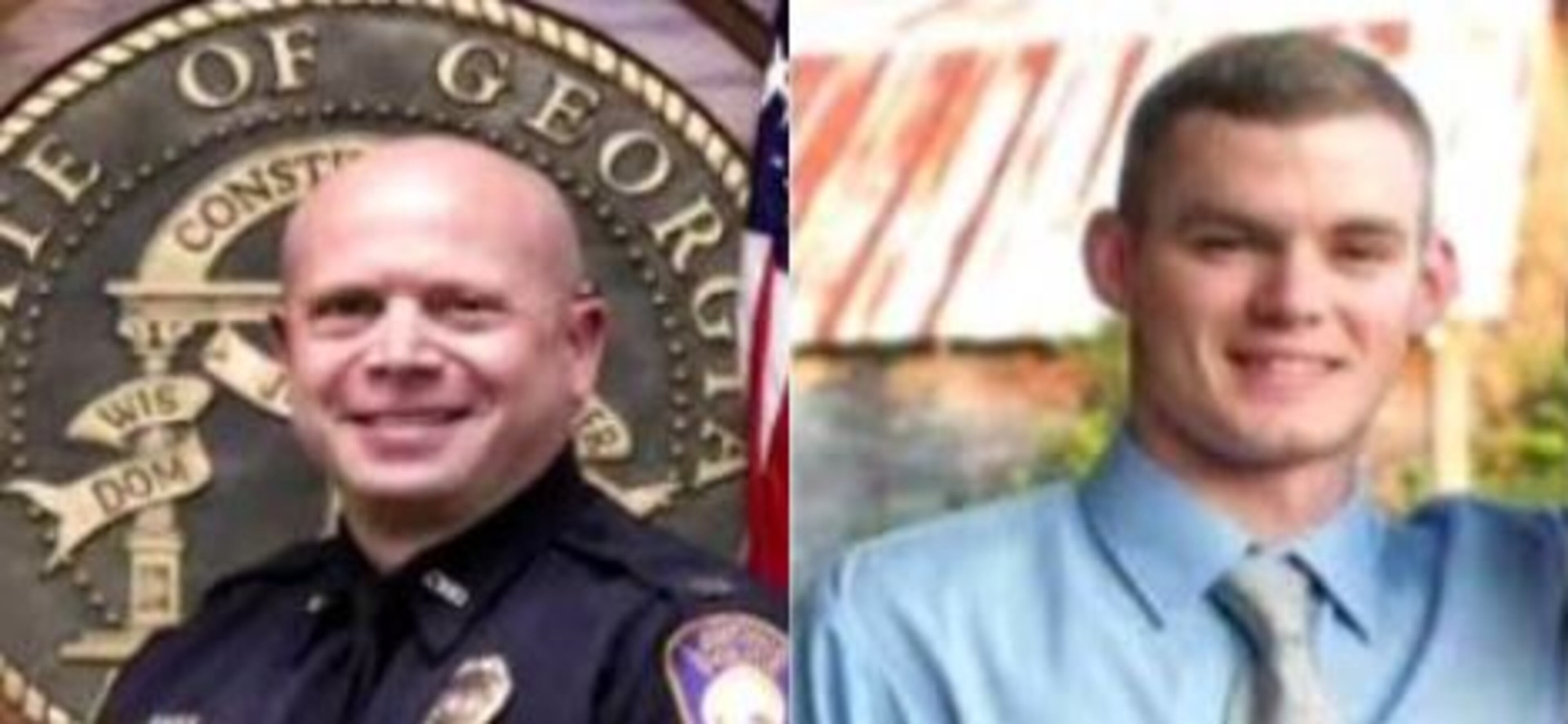 Lavonia police Capt. Michael Schulman (left) and Officer Jeffery Martin were injured in a shooting Monday in Franklin County. (Credit: Channel 2 Action News)