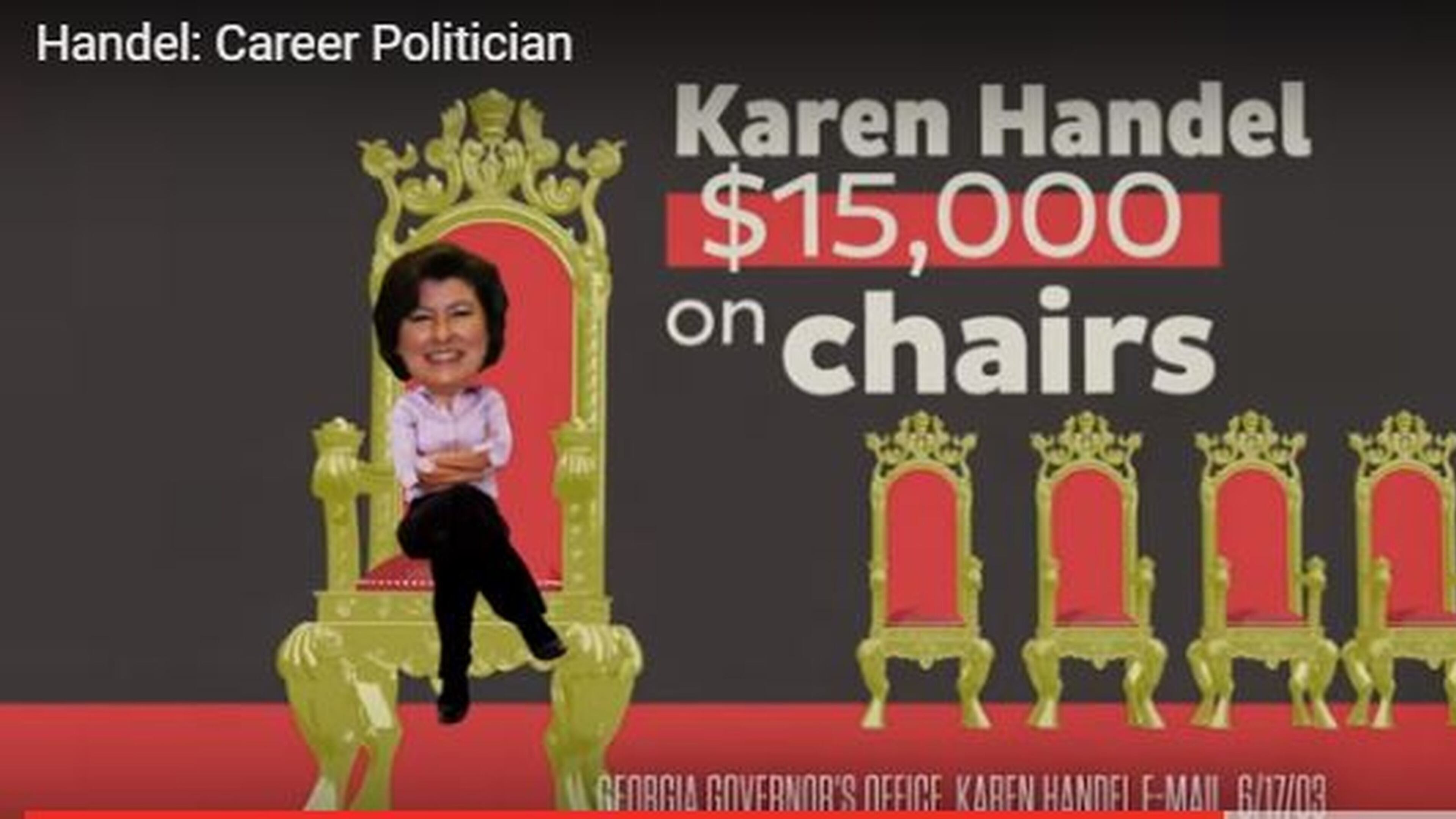 The Democratic Congressional Campaign Committee aired this ad attacking Republican Karen Handel. (DCCC)