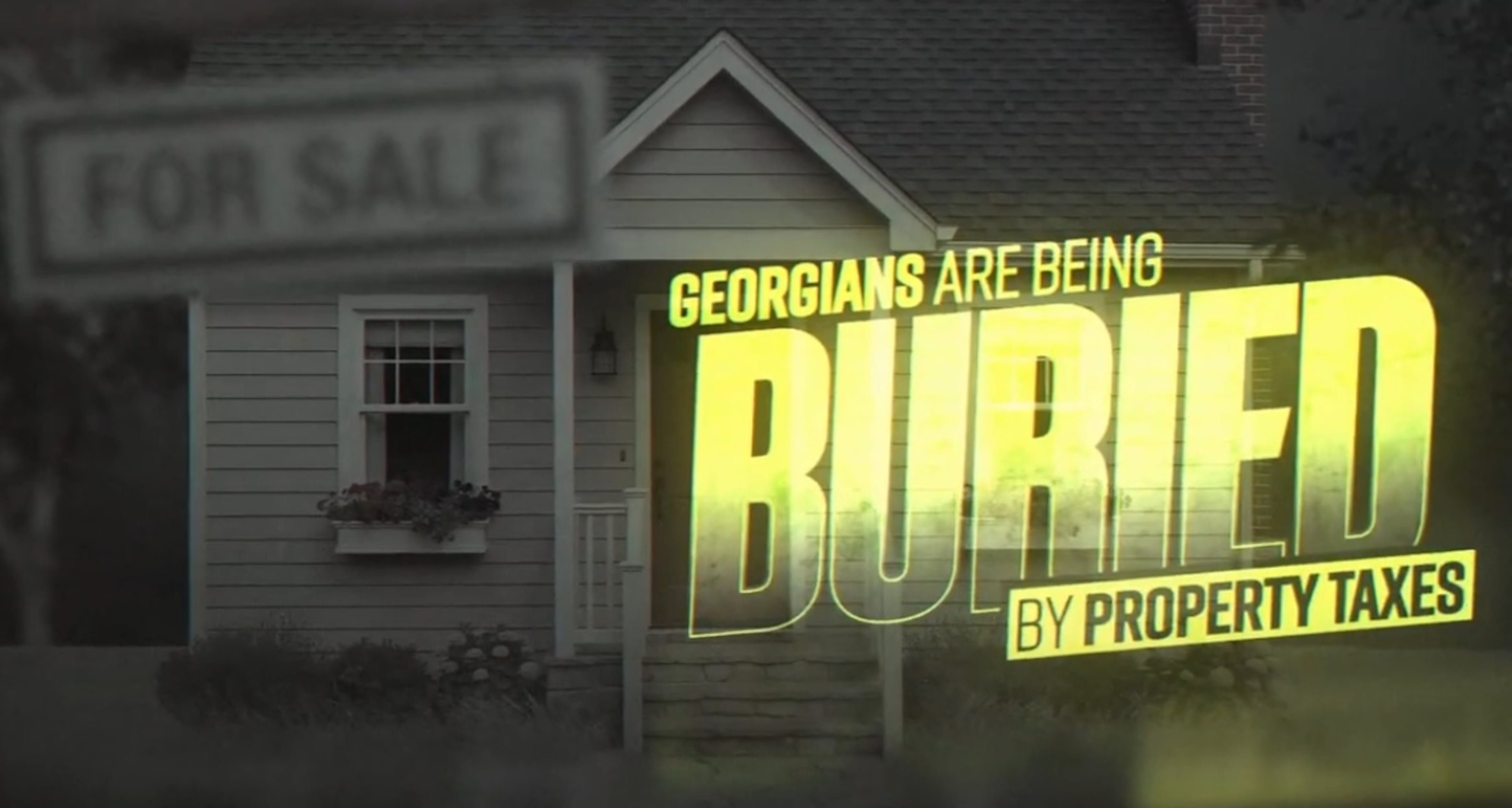 A screenshot of an ad attacking Democrats for their votes on some property tax proposals in the state Legislature.