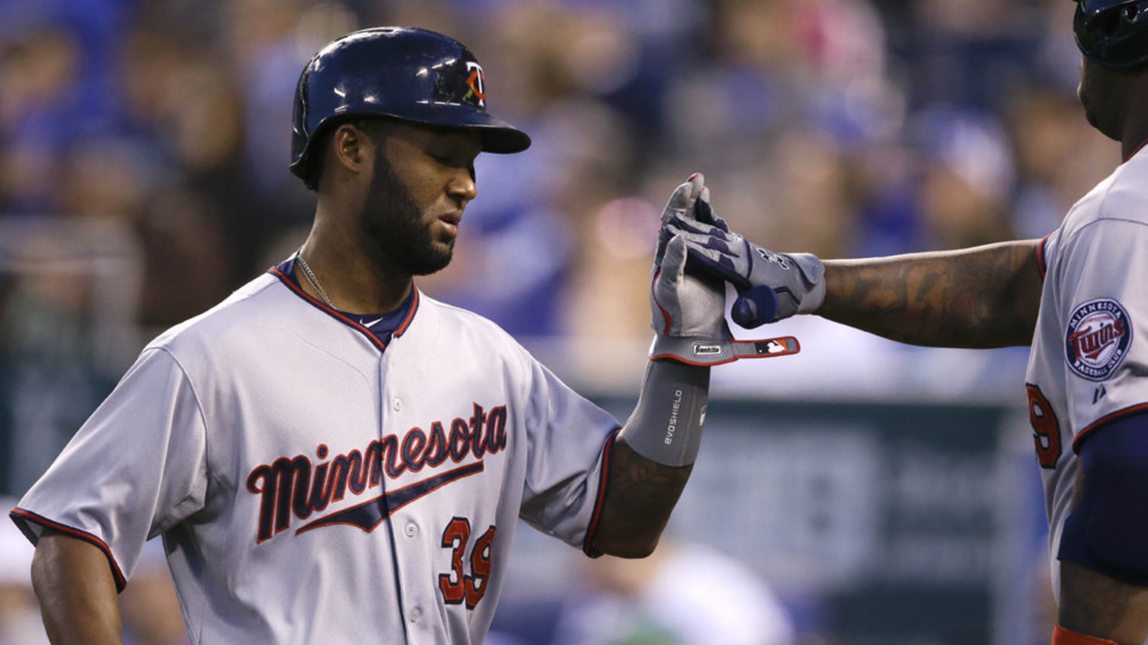 The Braves traded for switch-hitting Twins infielder-outfielder Danny Santana on Thursday, sending Triple-A reliever Kevin Chapman and cash to Minnesota in the deal. (AP file photo)