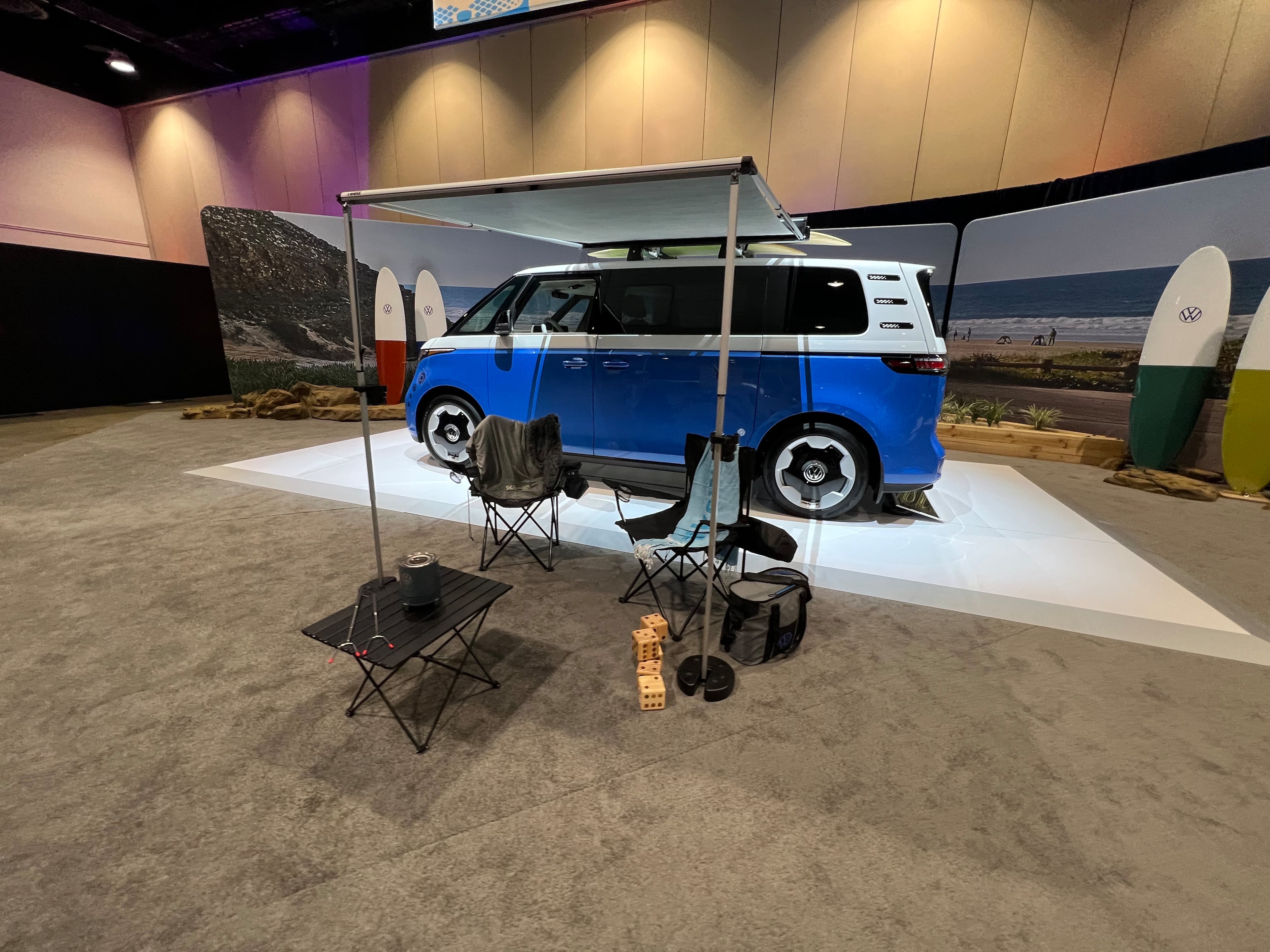 The 2025 Volkswagen ID.Buzz is shown with some actual accessories. (Courtesy of Renee DeGross Valdes)