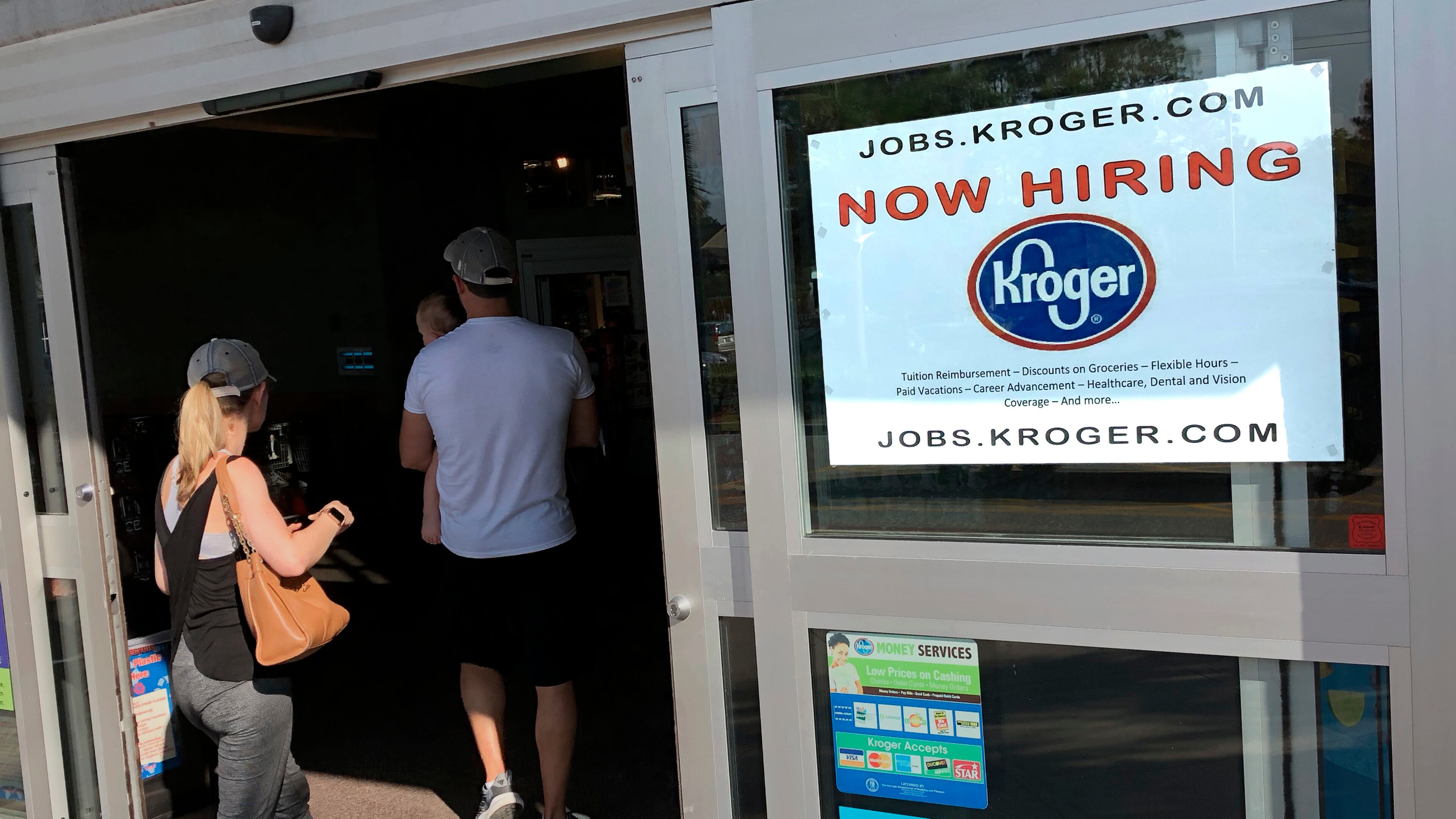 Grocery giant Kroger is expected to announce Thursday that more than 400 jobs are coming to Forest Park for a Clayton County fulfillment center the company plans to open in 2021. (AP Photo/Ted Shaffrey)