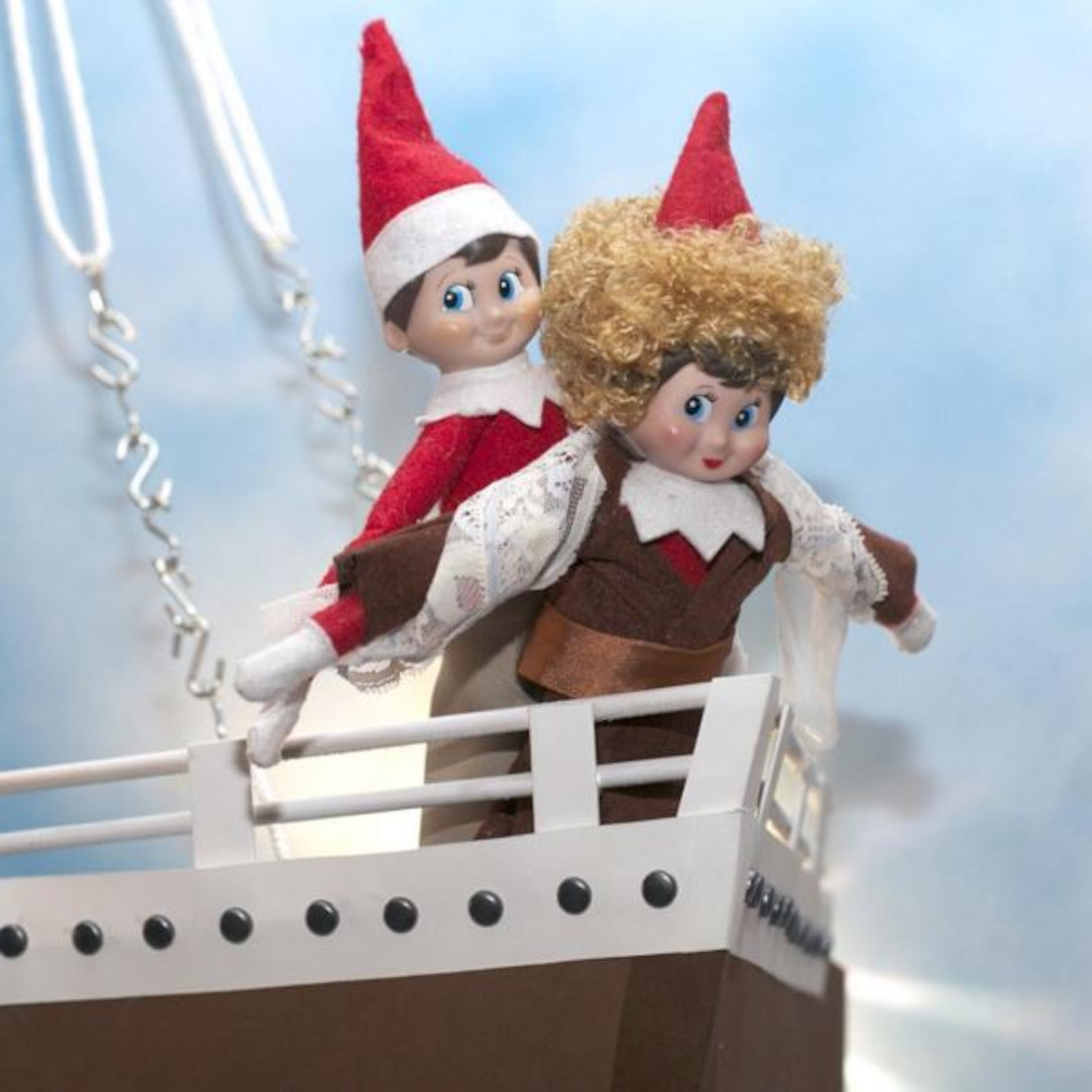 Eric Erickson, a resident of Atlanta's Virginia-Highland neighborhood, dressed up his dog before he had the idea to give Elf on the Shelf the pop-culture treatment. It started with 12 TV shows last year and became 12 days of movies for Christmas 2015. Day 1 was "Titanic."