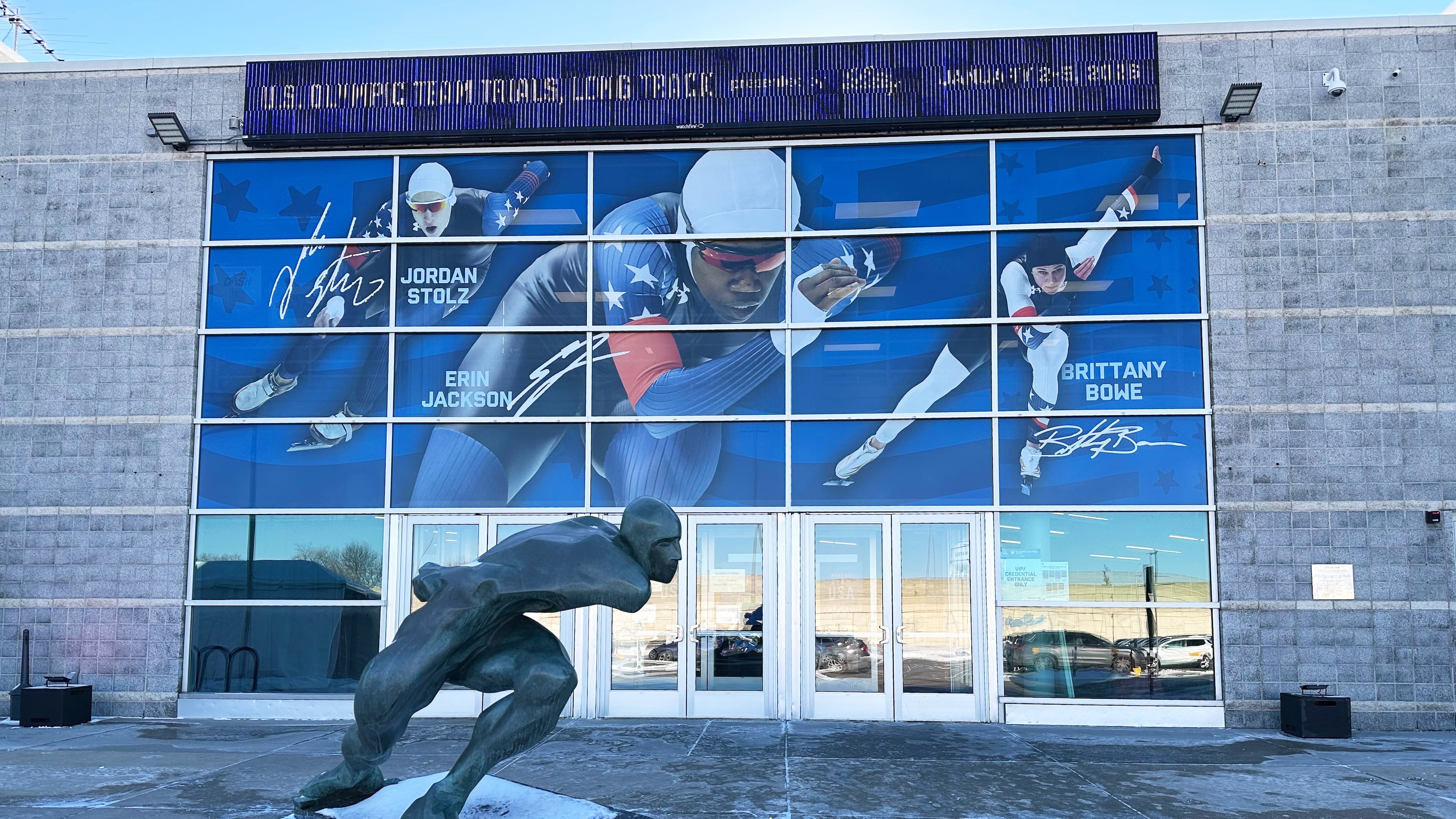 The Pettit National Ice Center is seen in Milwaukee on Friday, Jan. 2, 2026, the first day of the U.S. Olympic trials for long track speedskating. (AP Photo/Howard Fendrich)