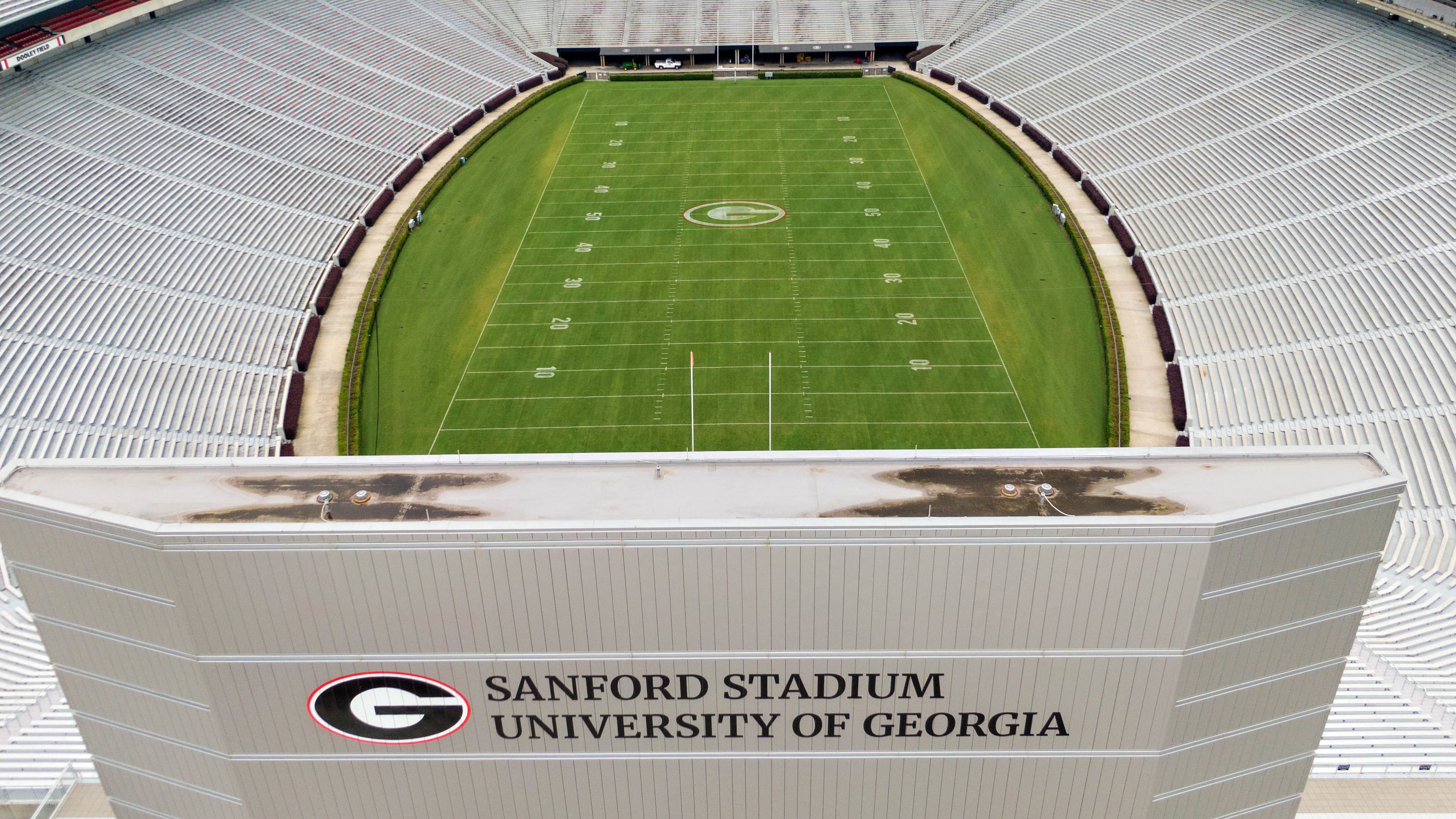 Sanford Stadium at the University of Georgia will be the home of the Bulldogs' soccer match against James Madison in August. (Hyosub Shin/AJC 2021)
