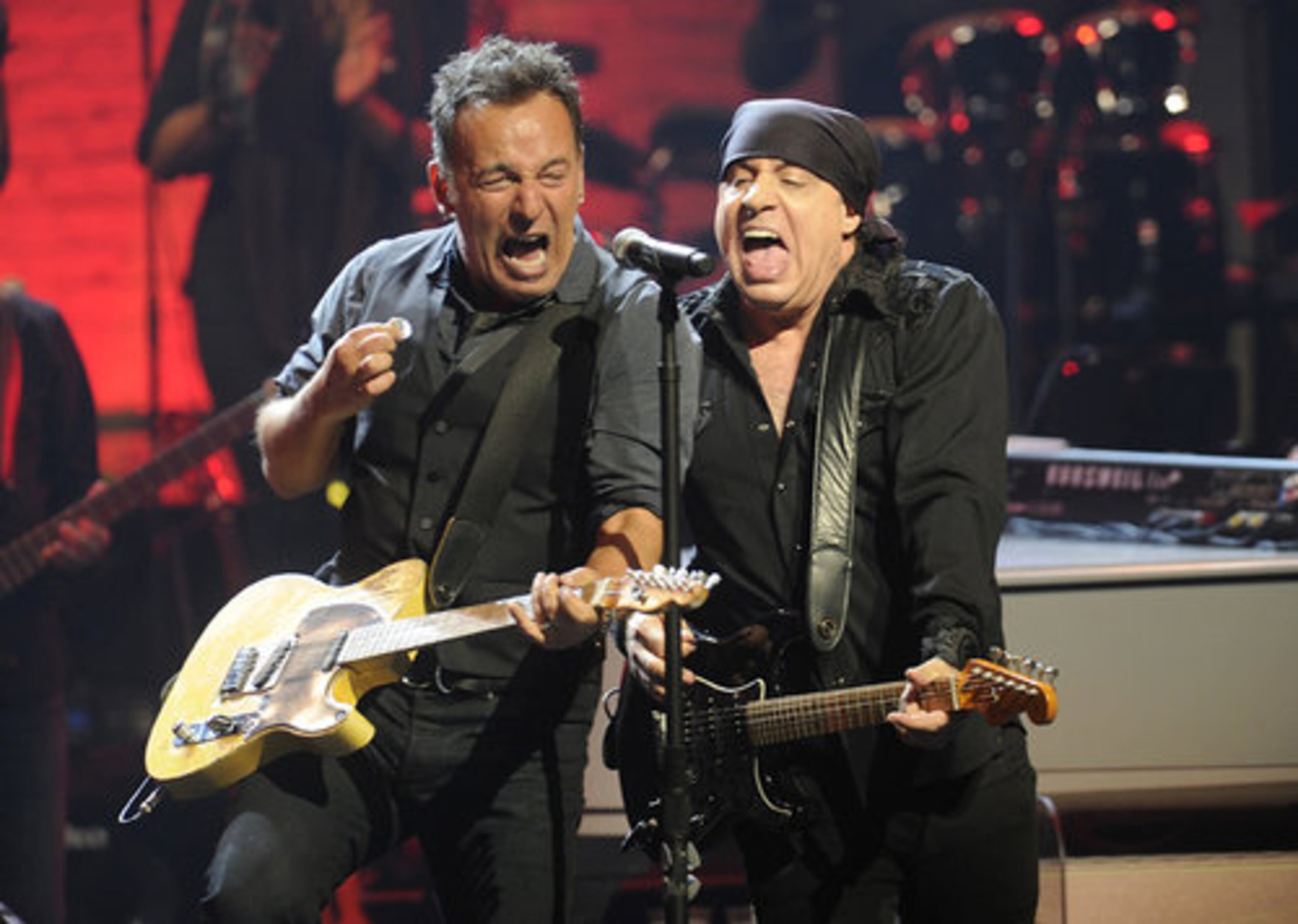 Bruce Springsteen and Steven Van Zandt of the E Street Band dusted off a few more recent songs, like "Waiting on a Sunny Day" and "The Rising," along with some newer songs off the new album "Wrecking Ball."
