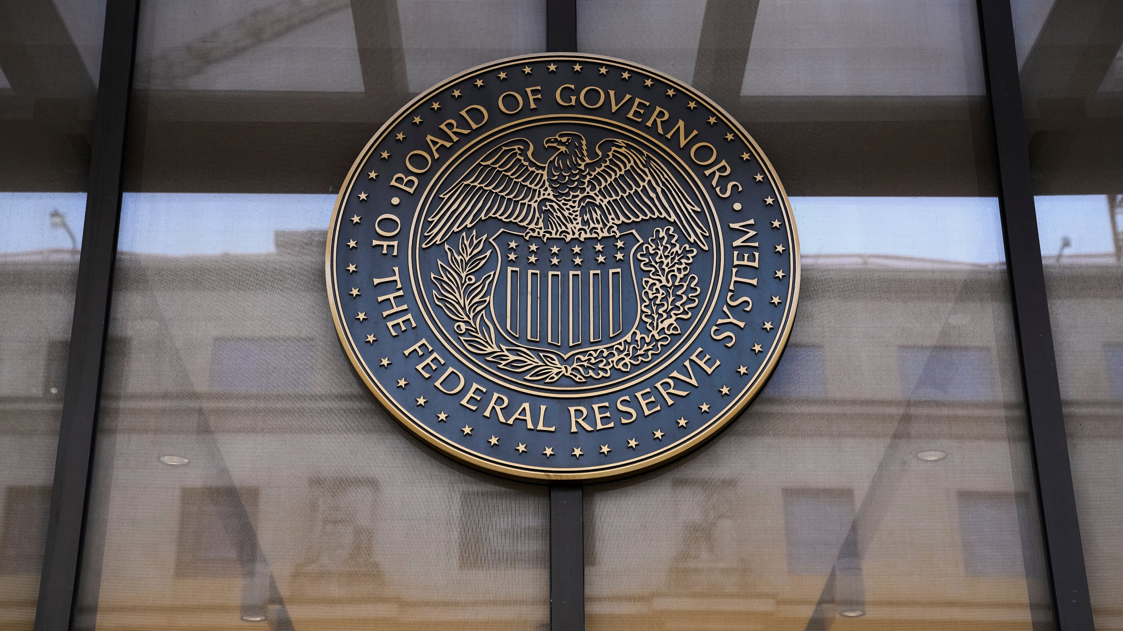 FILE - The William McChesney Martin Jr. building, which houses the Board of Governors of the Federal Reserve System, is seen on April 7, 2025, in Washington. (AP Photo/Jacquelyn Martin, File)