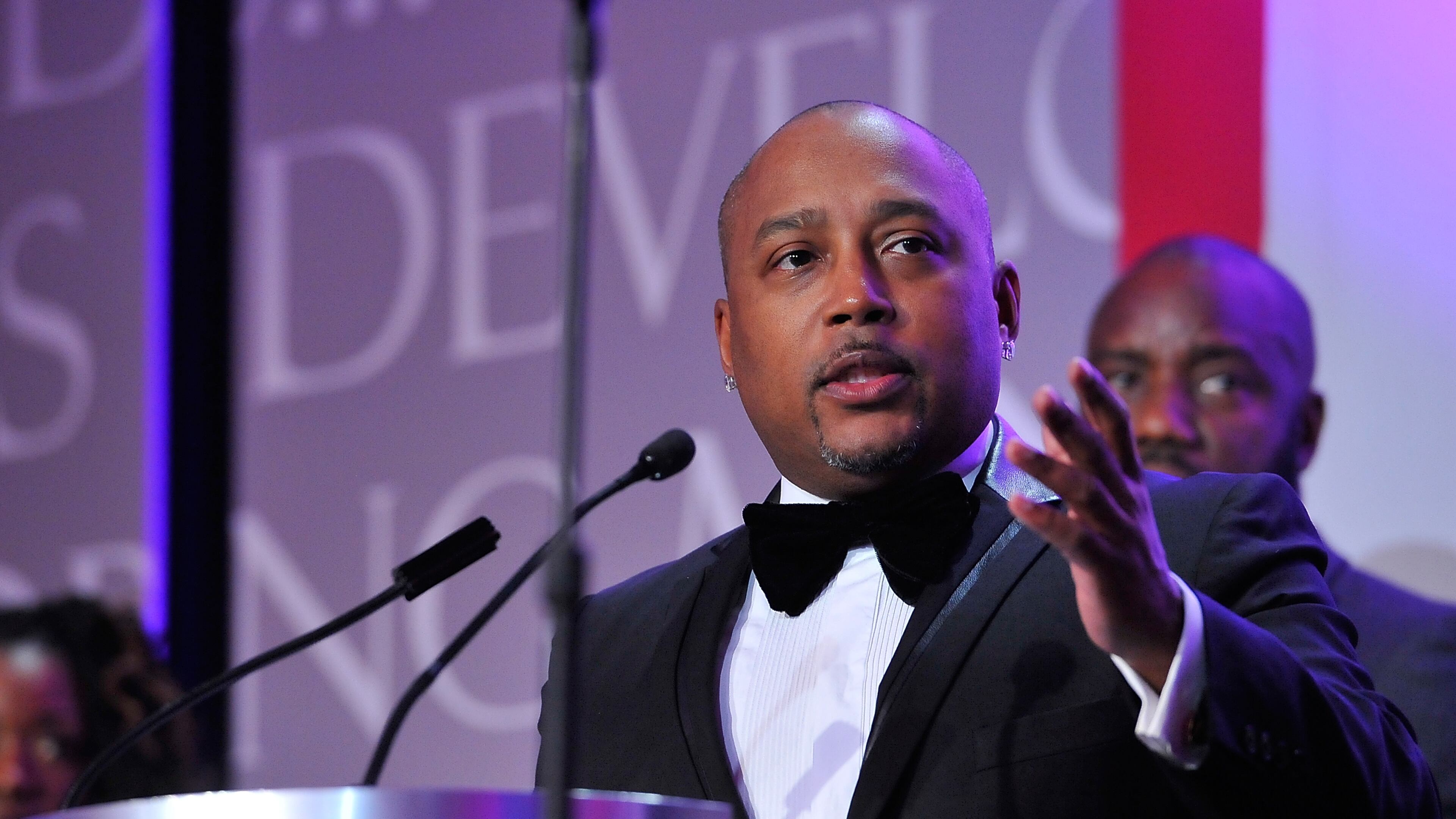 WASHINGTON, DC - NOVEMBER 16: TV personality & entrepreneur Daymond John speaks on stage at the Thurgood Marshall College Fund 27th Annual Awards Gala at the Washington Hilton on November 16, 2015 in Washington, DC. (Photo by Larry French/Getty Images for Thurgood Marshall College Fund)