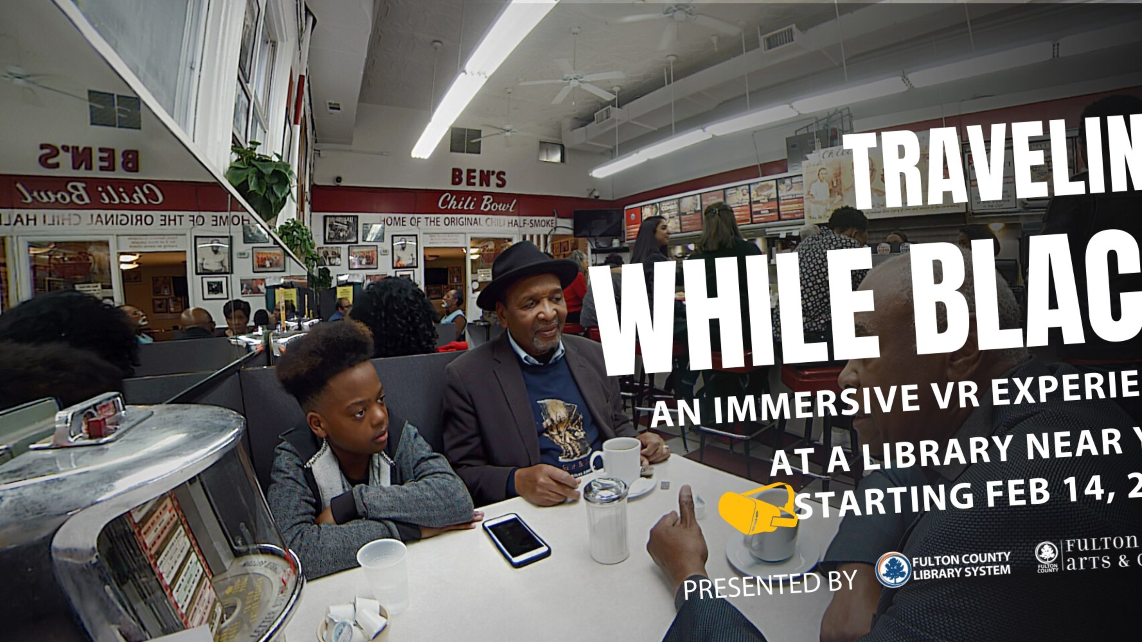 The VR can be experienced at 18 different libraries in Fulton. Register today and experience “Traveling While Black” at one of 18 libraries throughout Fulton County. Participants under the age of 18 must submit a parental consent form. (Courtesy of Fulton County)