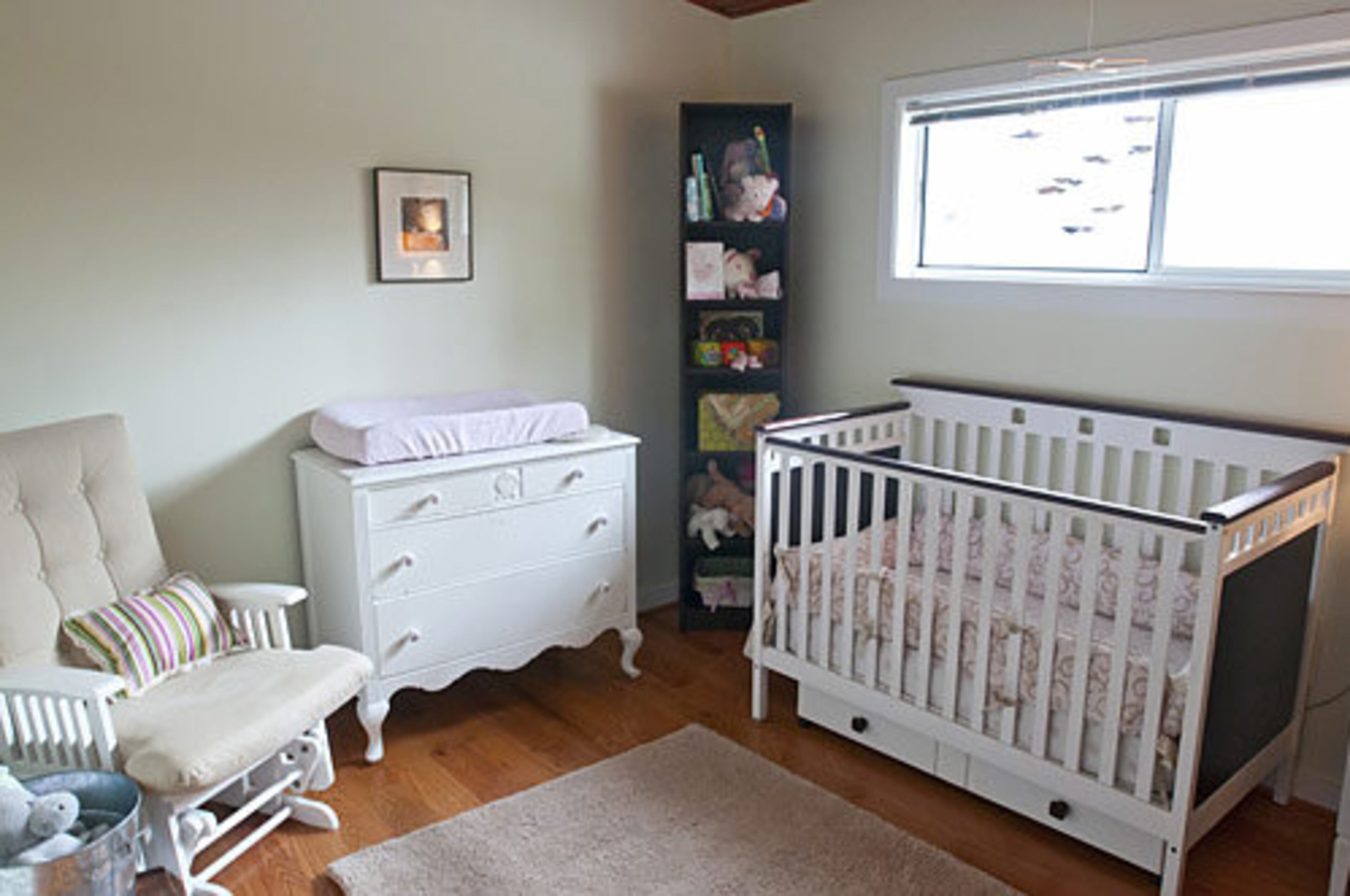 "The nursery is natural and soothing," Rebecca says.