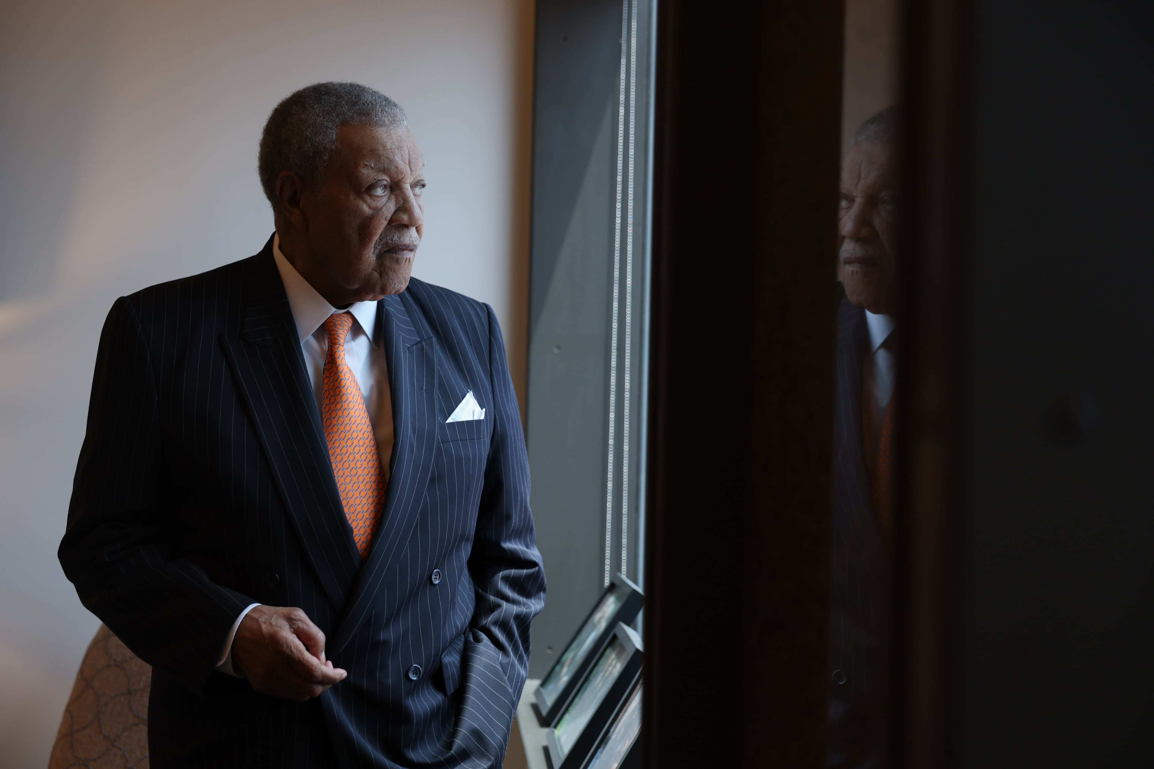 Fulton County Commission Chair Robb Pitts poses for a portrait at his office at Fulton Government Center in Atlanta on Aug. 13, 2026. (Arvin Temkar/AJC)