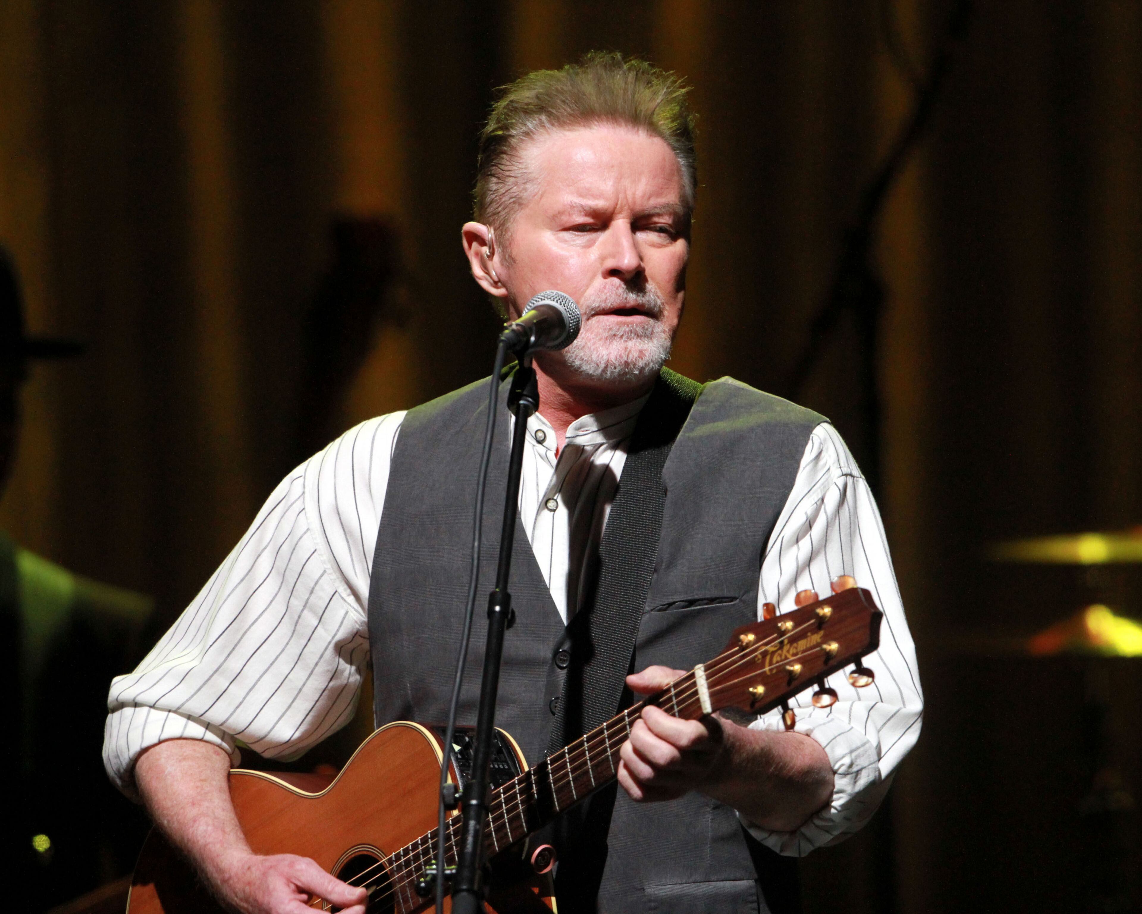 Singer-songwriter, producer, drummer and founding member of The Eagles, Don Henley entertained a sold-out crowd on his Cass County tour Saturday night, October 17, 2015, at the Cobb Energy Centre in Atlanta. In 2012, Henley was estimated to be the fourth wealthiest drummer in the world, behind Ringo Starr, Phil Collins and Dave Grohl, with a $200 million net worth. Robb D. Cohen / RobbsPhotos.com
