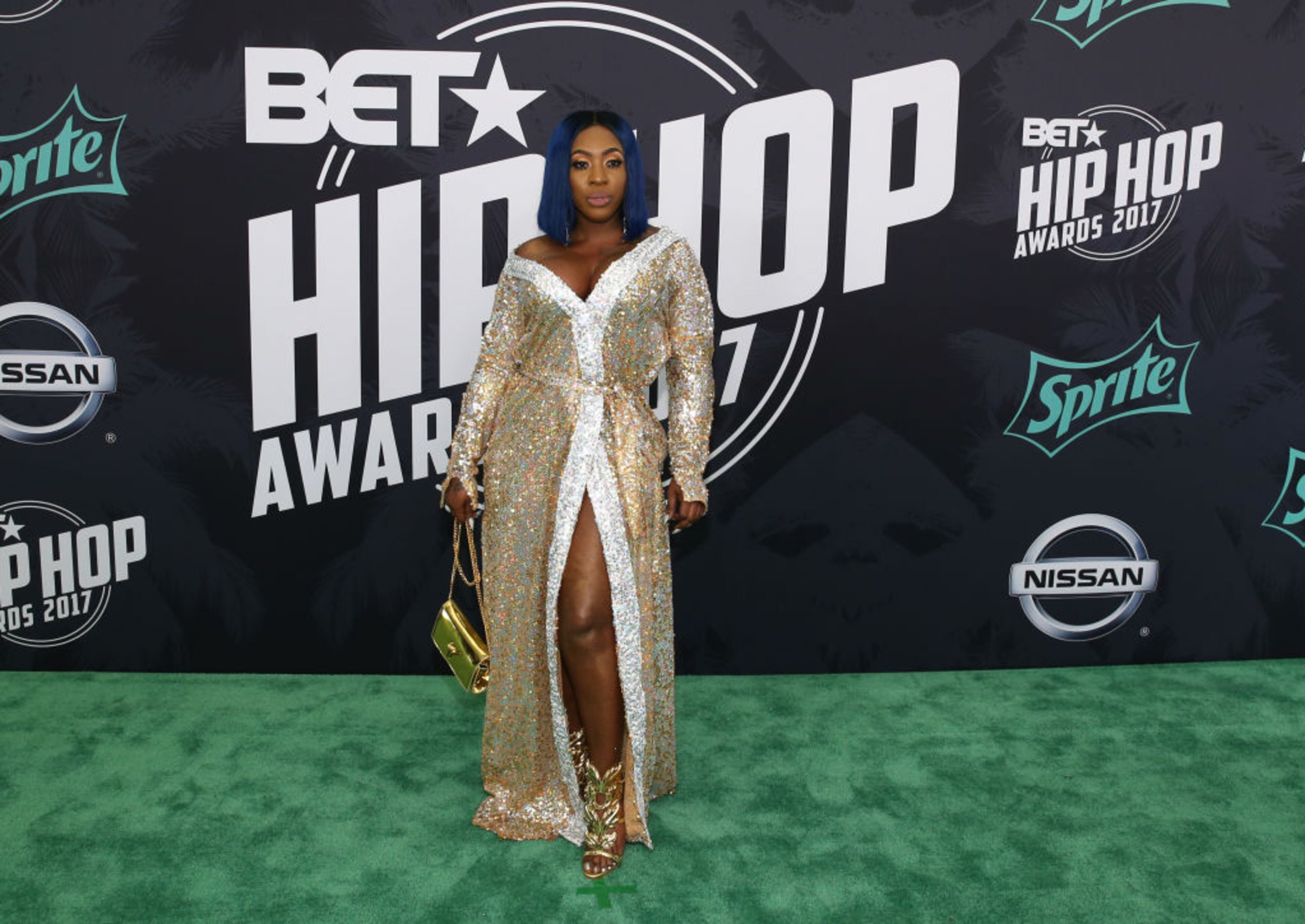 MIAMI BEACH, FL - OCTOBER 06: Recording artist Spice attends the BET Hip Hop Awards 2017 at The Fillmore Miami Beach at the Jackie Gleason Theater on October 6, 2017 in Miami Beach, Florida. (Photo by Bennett Raglin/Getty Images for BET )