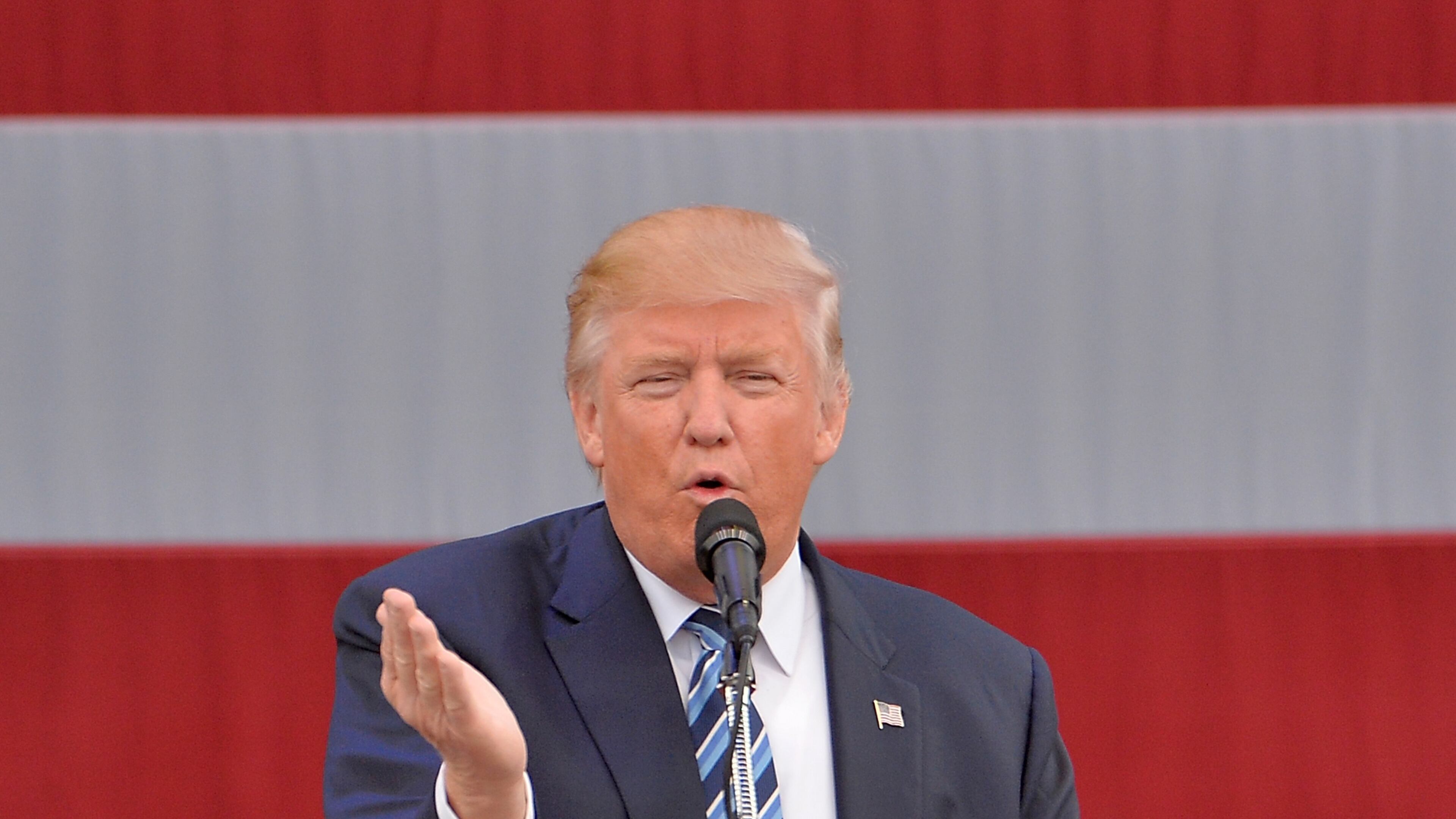 Donald Trump speaks during a campaign event. Sara D. Davis/Getty Images