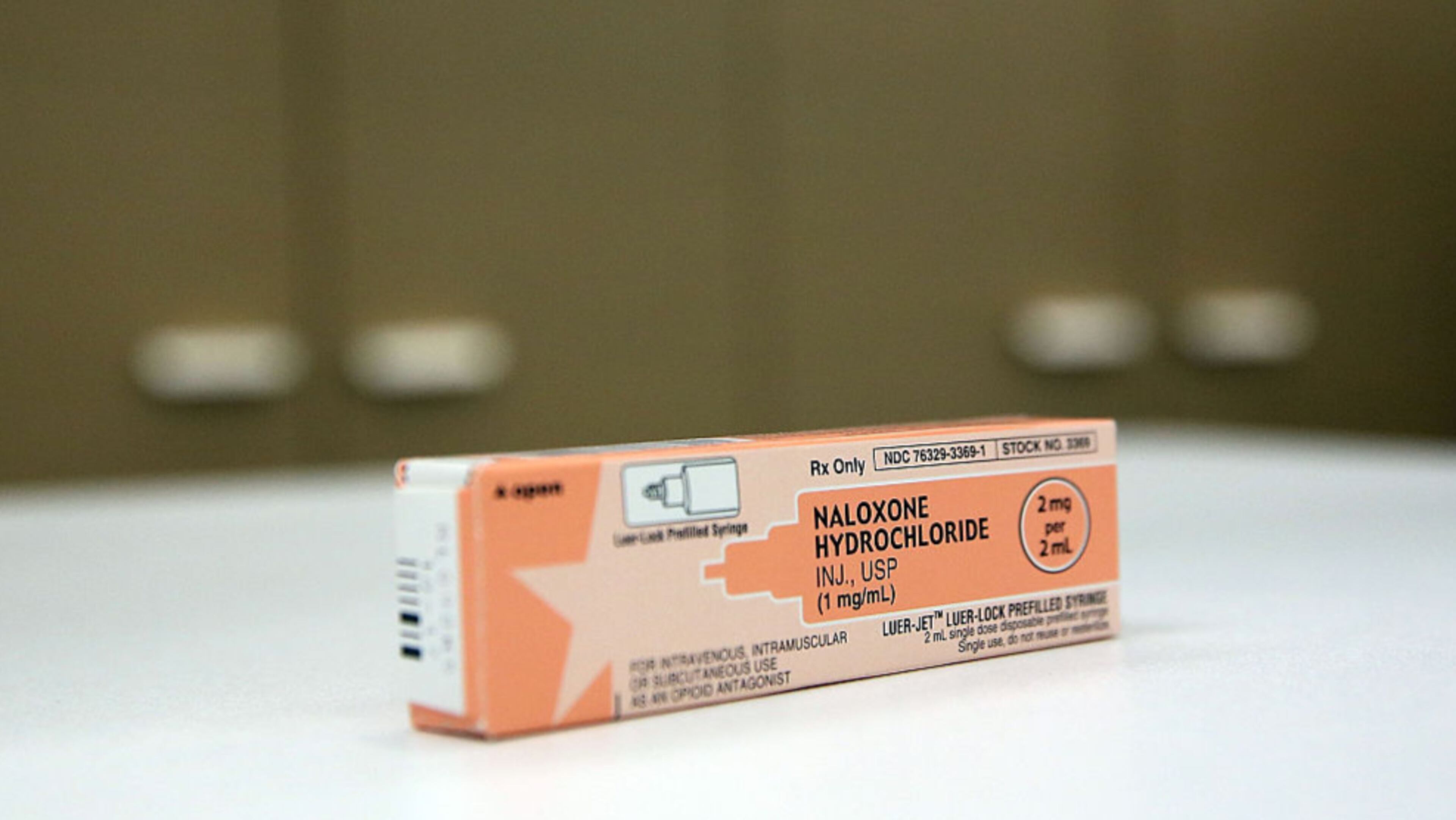 NEW YORK, NY - FEBRUARY 02: A box of the overdose antidote Naloxone Hydrochloride sits on a counter at a Walgreens store on February 2, 2016 in New York City.