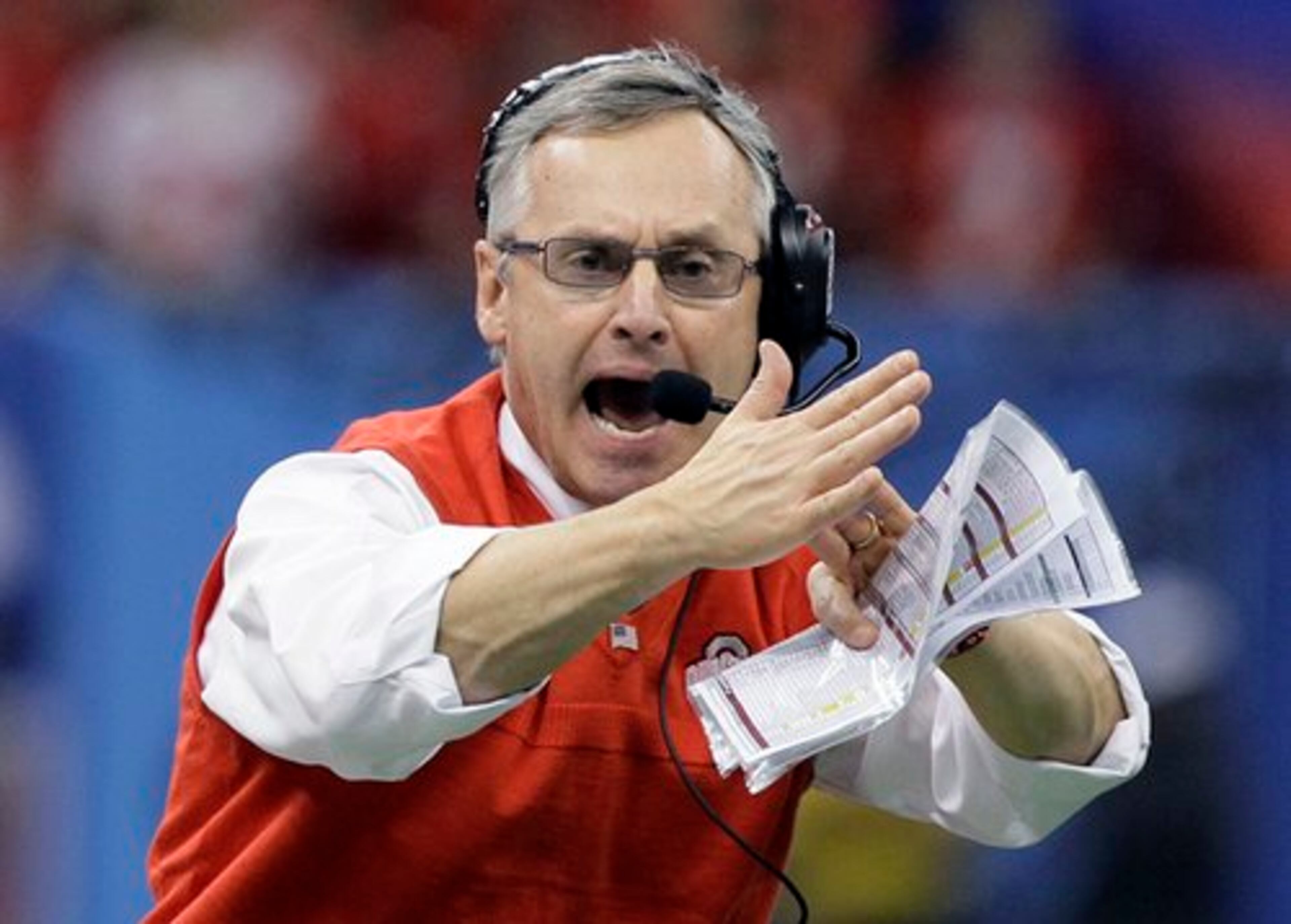 6. JIM TRESSEL, OHIO STATE, $3.8 MILLION: Before he stepped down on May 30, Jim Tressel led his team to a 12-1 record and a share of the Big Ten conference title. The Buckeyes' season ended with 31-26 win over the Arkansas Razorbacks in the Sugar Bowl - the school's first win over an SEC team in a bowl game.