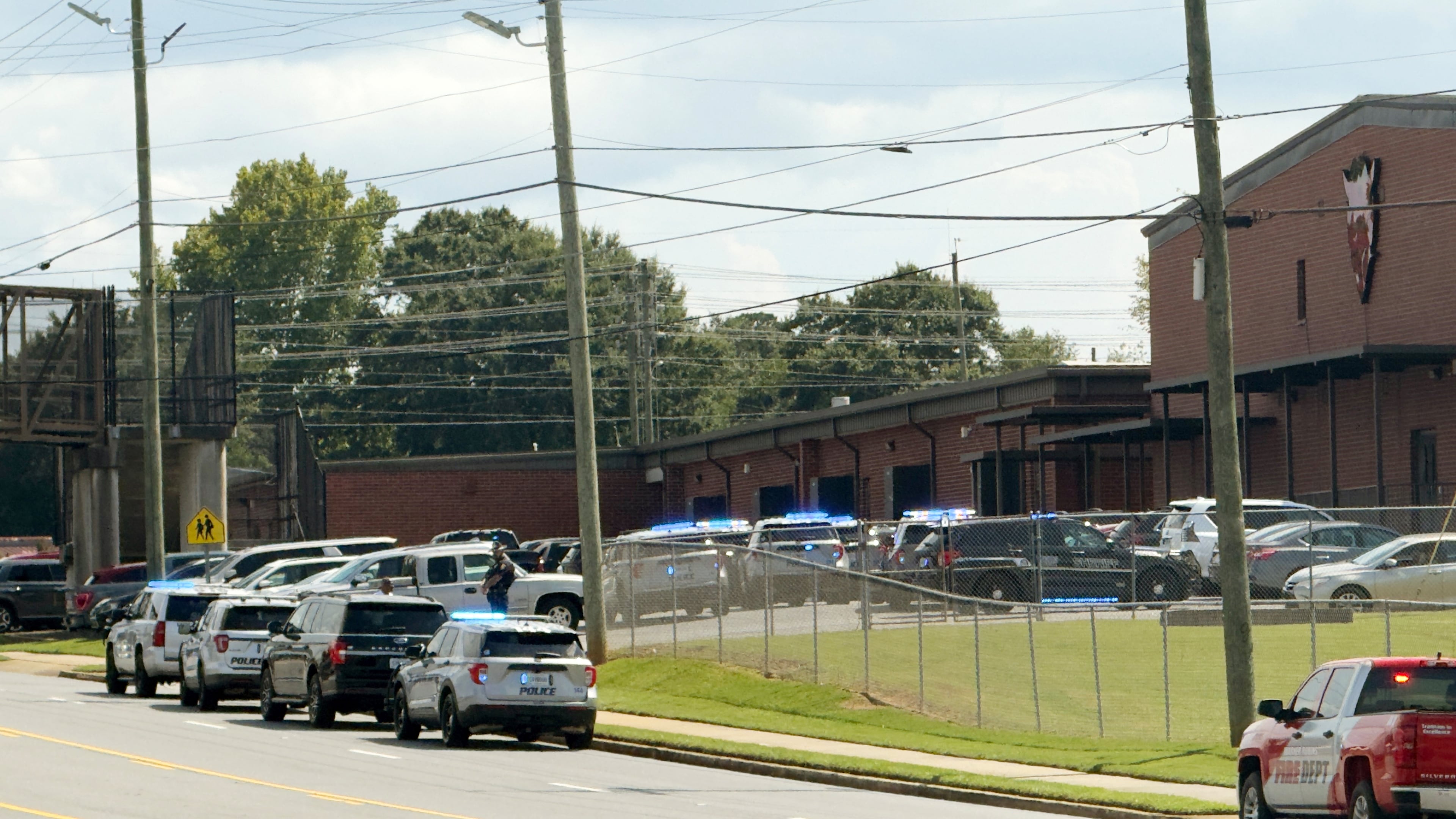 Police have a suspect in custody after a shooting on campus left one injured at Warner Robins High School on August 12, 2026, in Middle Georgia, officials said. (Joe Kovac/AJC)