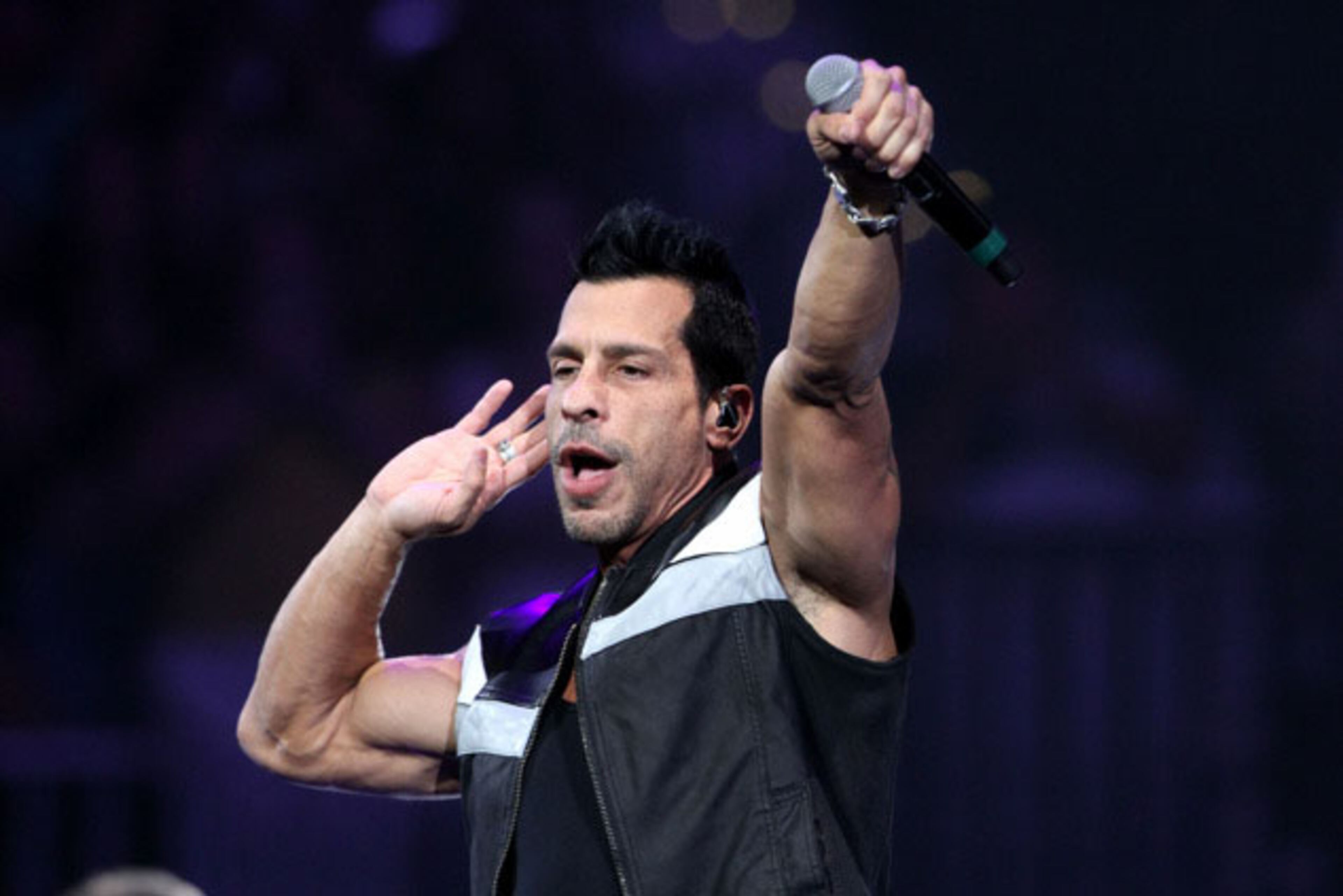 Danny Wood performs on stage. Boy band New Kids on the Block (also initialized as NKOTB) brought their "Main Event" tour to Philips Arena in Atlanta on Saturday, June 6, 2015, with TLC and Nelly as supporting acts. NKOTB were formed in 1984 in Boston by Maurice Starr, who had discovered New Edition, and went on to sell in excess of 80 million records worldwide. Robb D. Cohen/RobbsPhotos.com