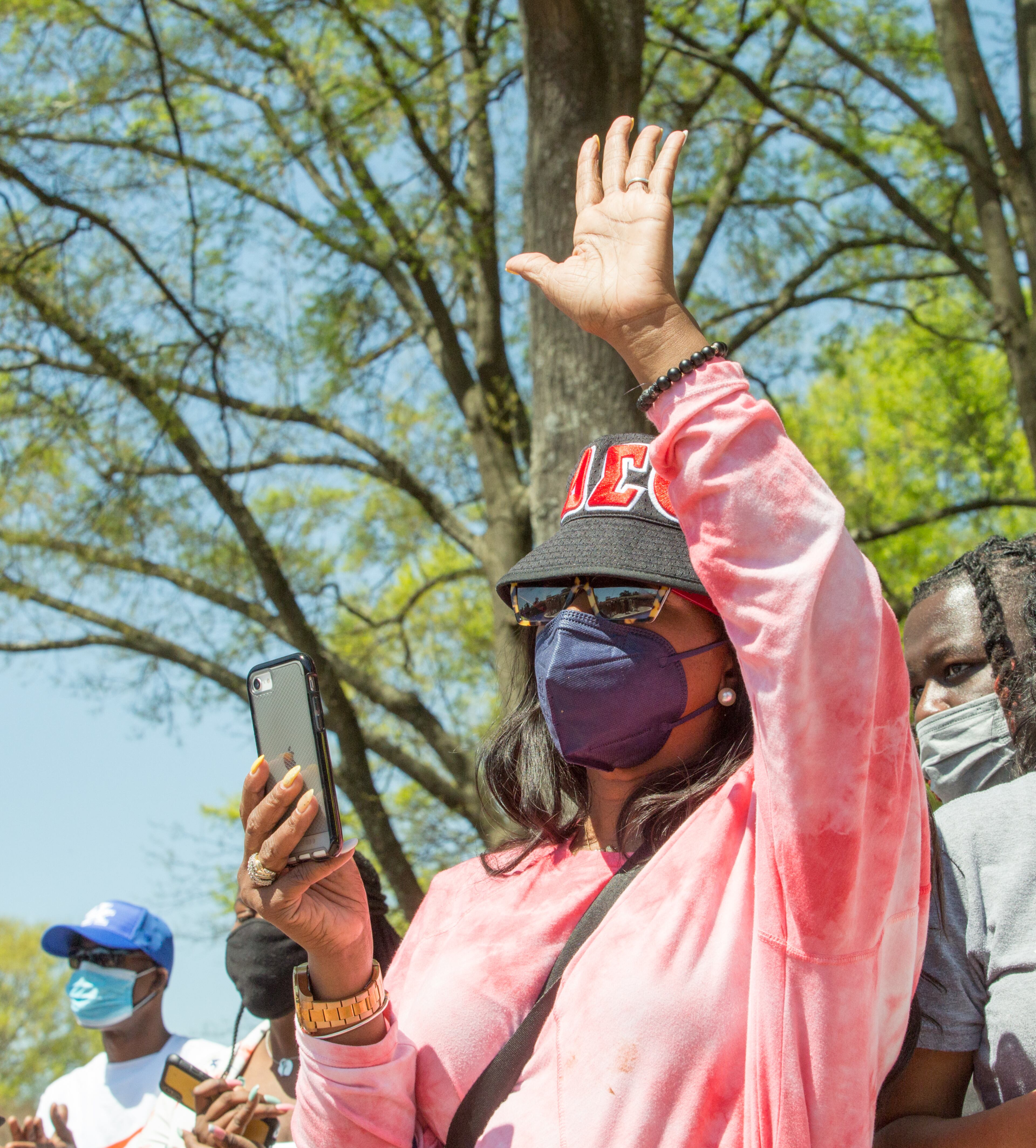 The Rev. Martin Luther King Jr.'s family holds a wreath-laying ceremony on the 53rd anniversary of the assassination of the civil rights leader at the King Center on Sunday, April 4, 2021. (Photo: Jenni Girtman for The Atlanta Journal-Constitution)