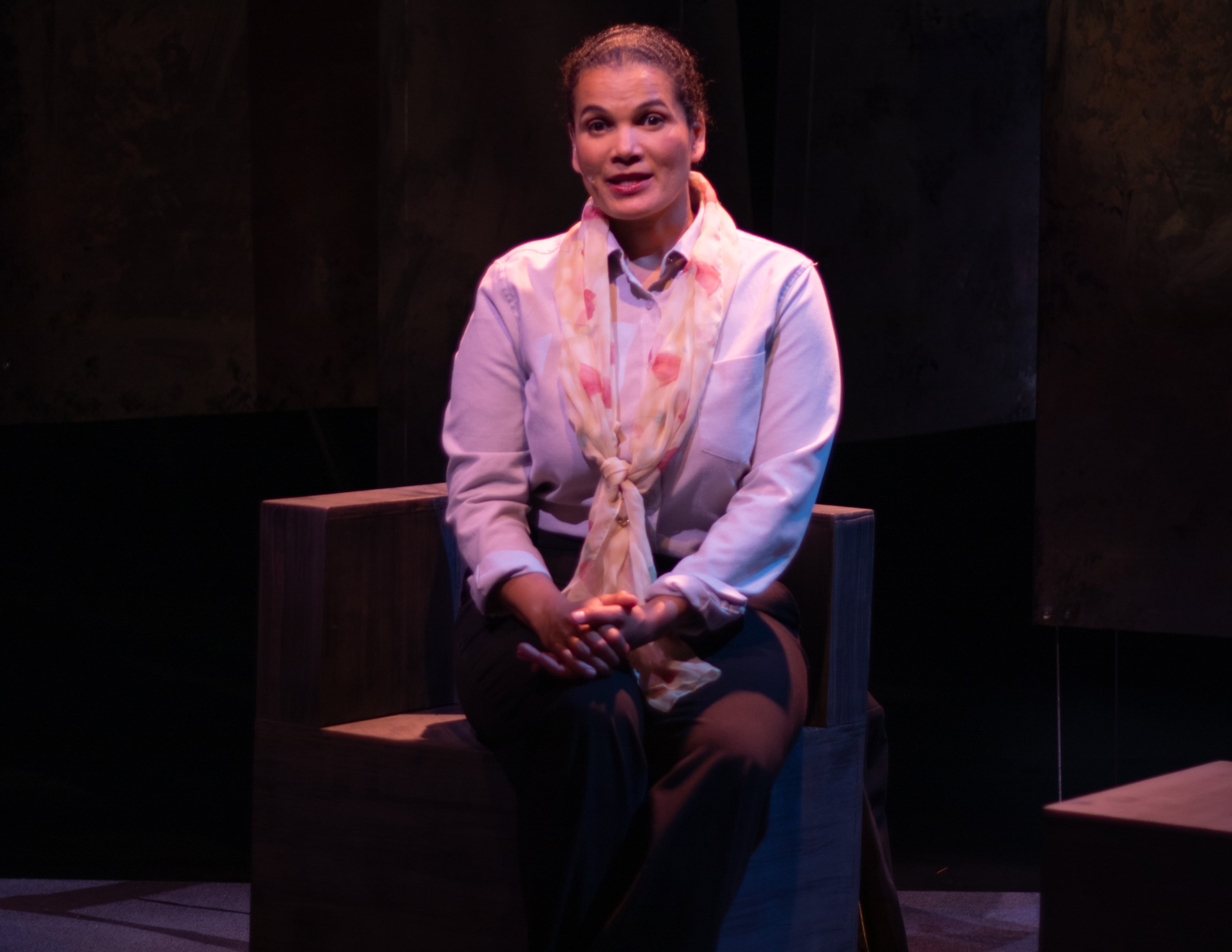 Theatrical Outfit's live-streaming production of "Fires in the Mirror" features January LaVoy.
Courtesy of Courtney Greever-Fries