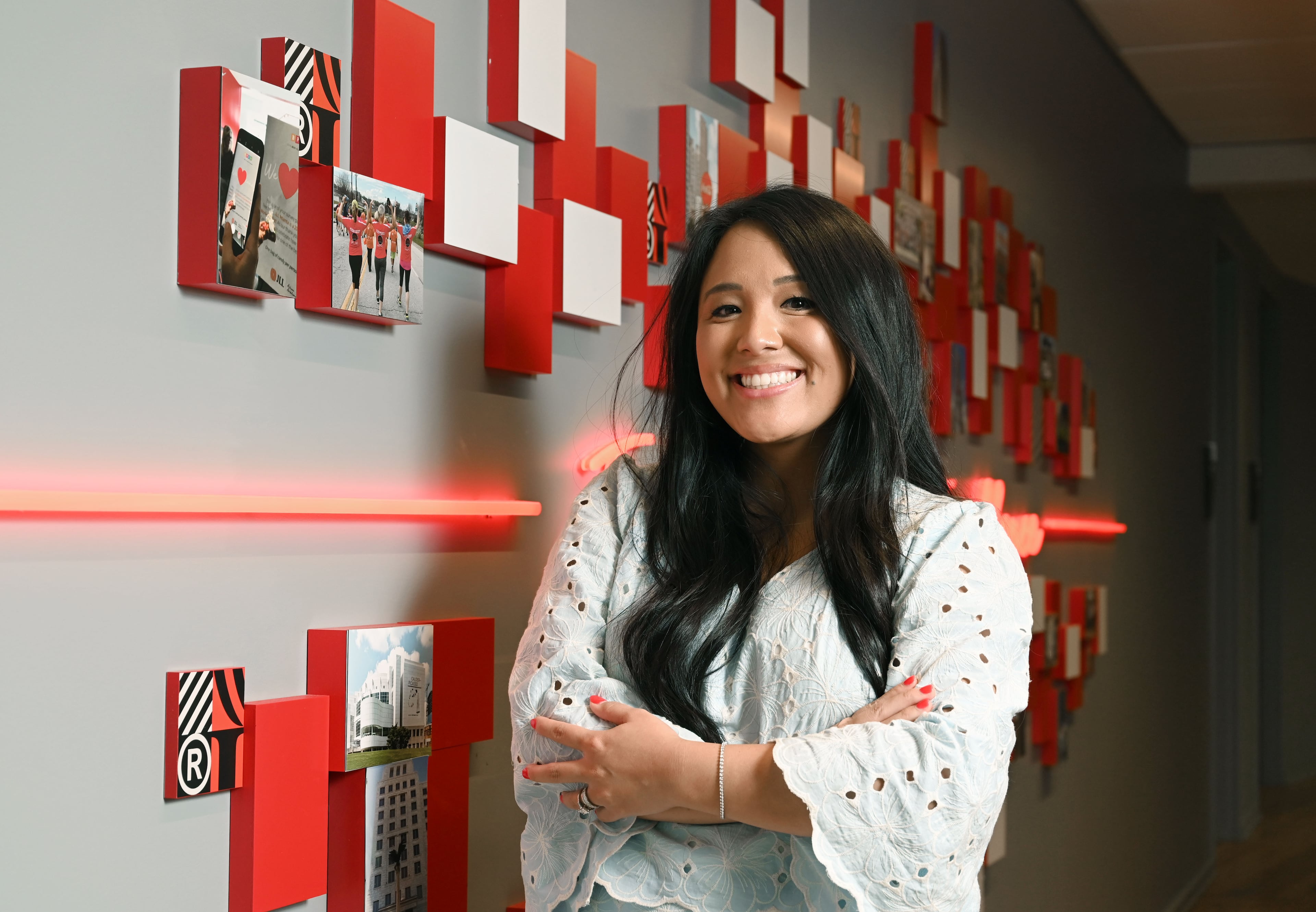 Melanie Wolfe, vice president of office leasing for JLL, poses for a portrait at JLL Midtown office on Thursday, Sept. 10, 2026, in Atlanta. (Hyosub Shin/AJC)