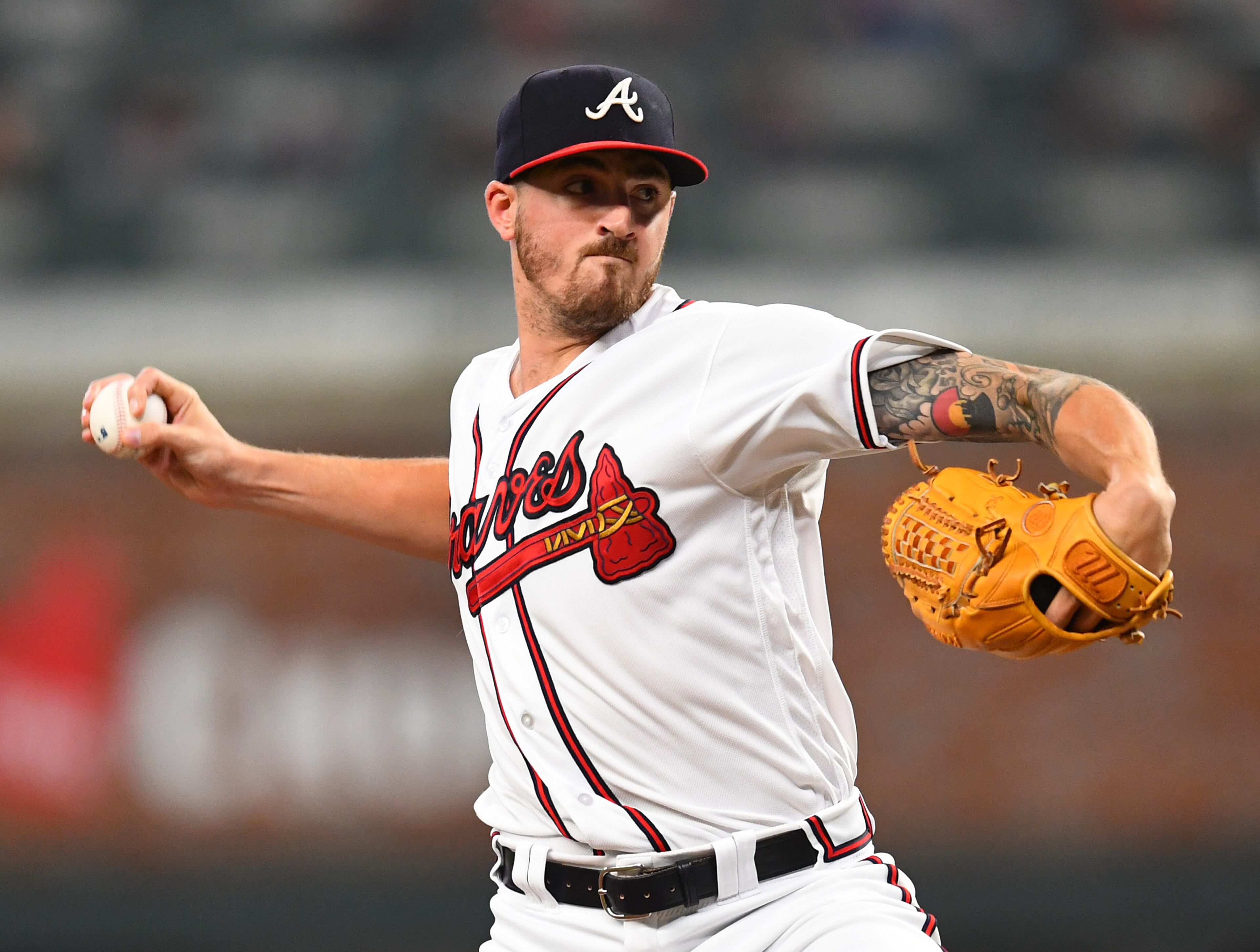 ATLANTA, GA - SEPTEMBER 20: Kevin Gausman #45 of the Atlanta Braves throws a second inning pitch against the Philadelphia Phillies at SunTrust Park on September 20, 2018 in Atlanta, Georgia. (Photo by Scott Cunningham/Getty Images)