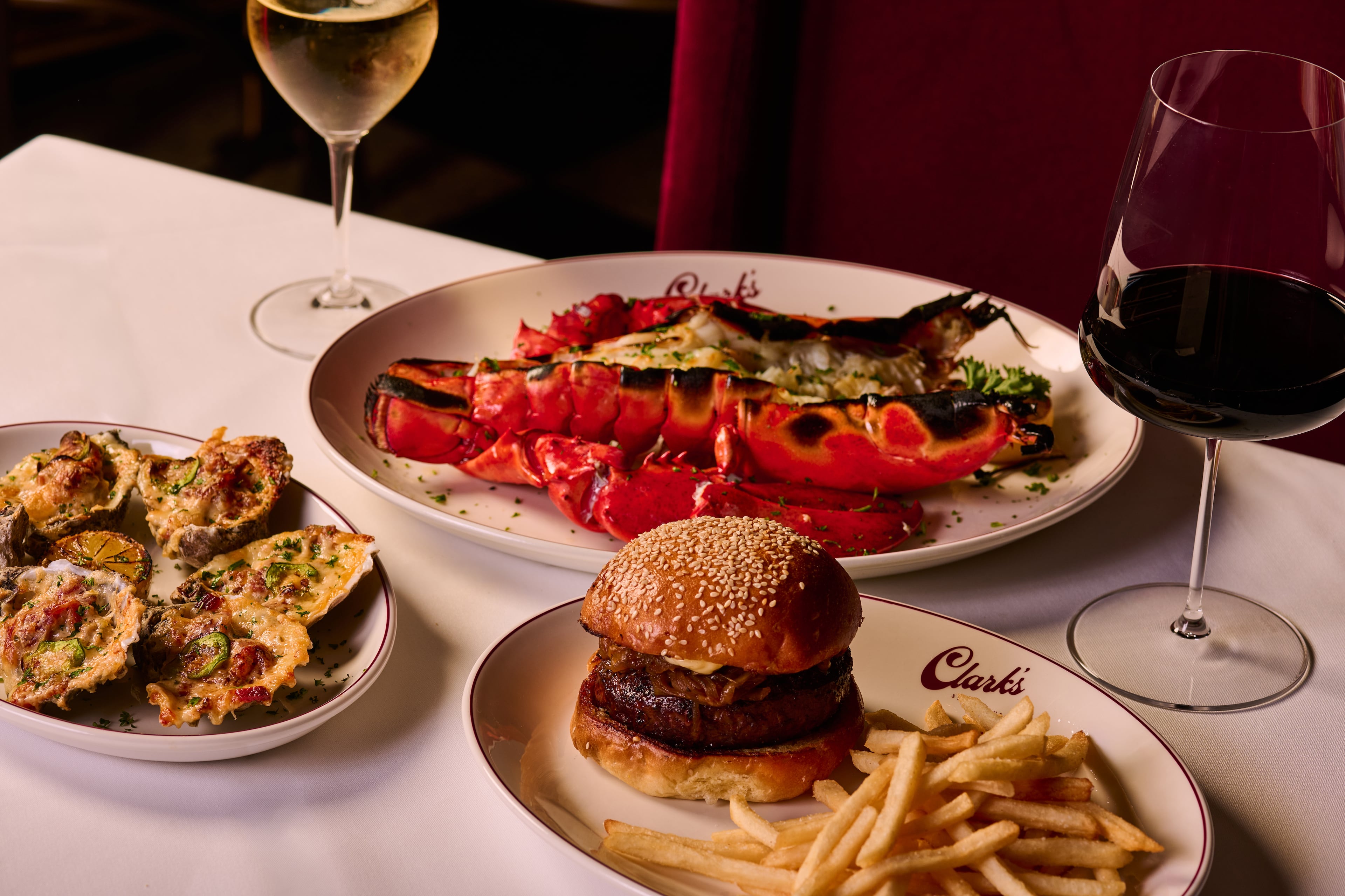 Clark's Steakhouse offers a menu of steak, wild game and seafood. (Angie Webb/Courtesy of Clark's Steakhouse)