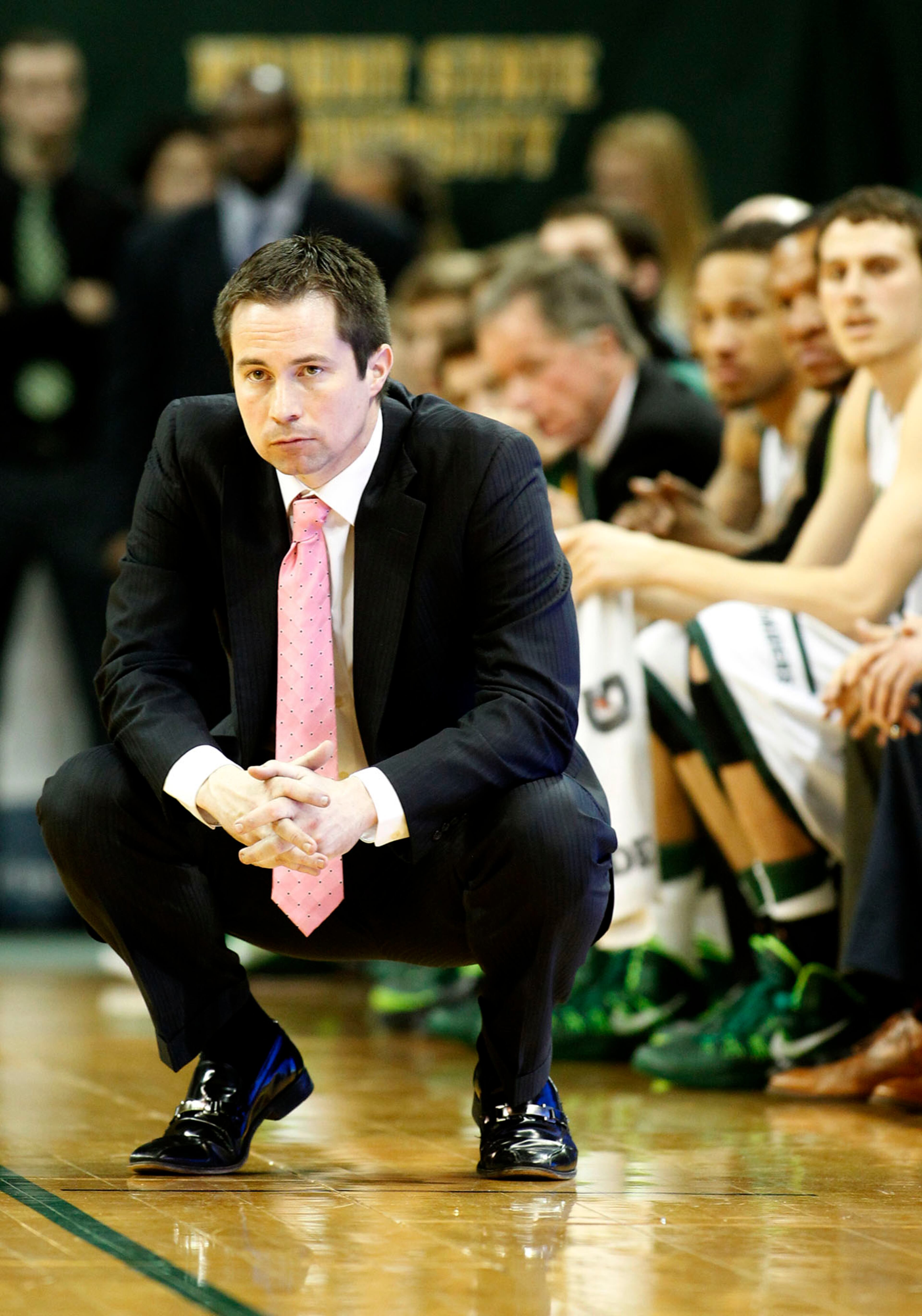 Wright State head coach Billy Donlon as the Raiders hosted the Panthers for the Horizon League Championship. TY GREENLEES / STAFF