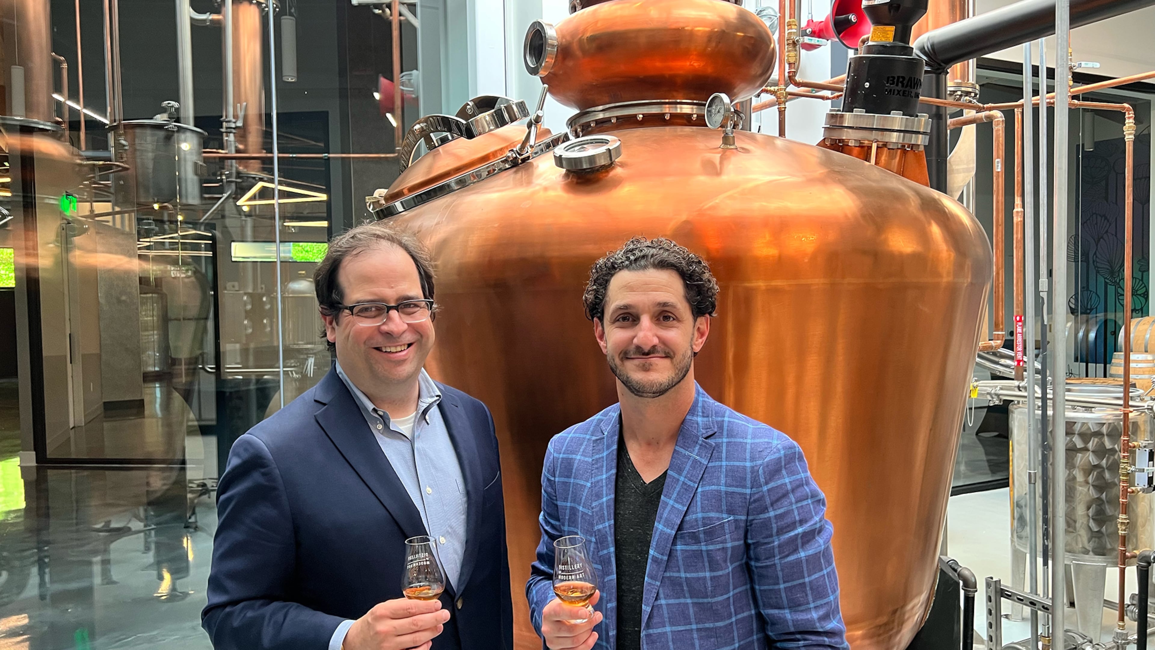 Henry Rosenbaum (left) is general manager of Distillery of Modern Art, and Seth Watson is the owner and founder. Courtesy of Seth Watson