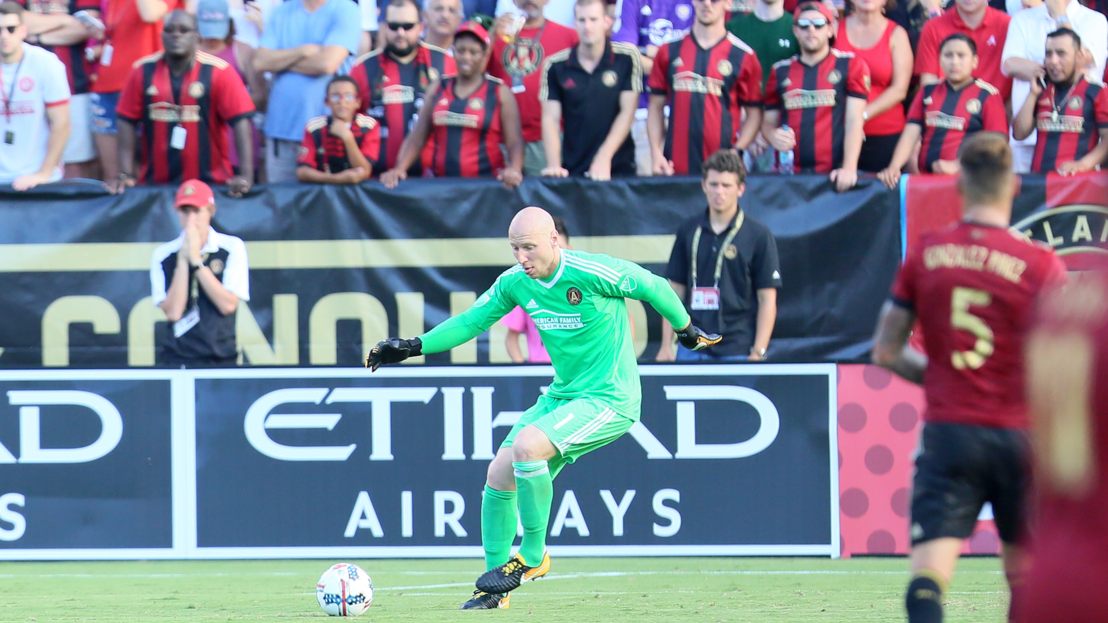 Atlanta United goal keeper Brad Guzan is shown in this file photo.