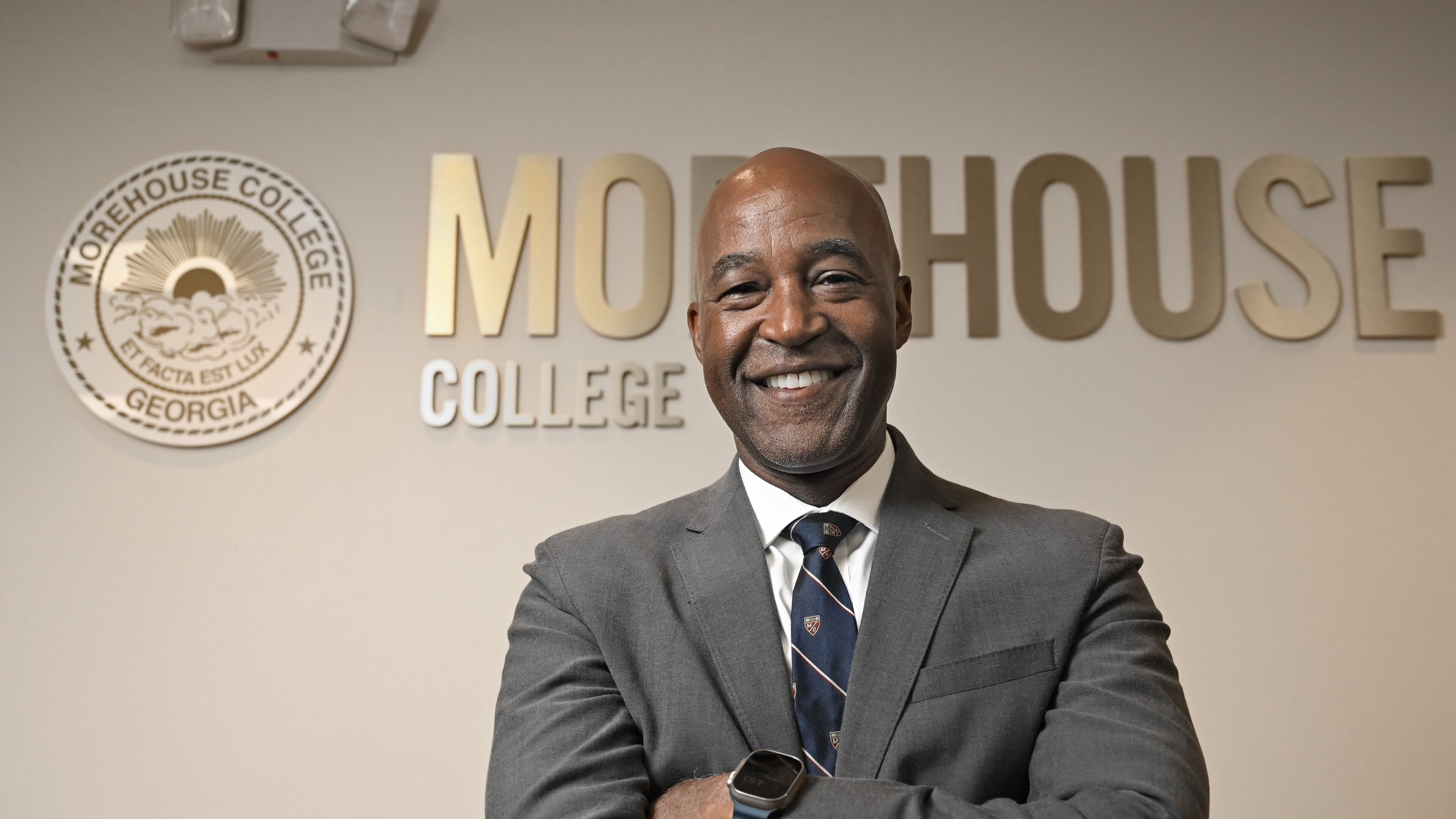 Morehouse College’s 13th president, F. DuBois Bowman, at the school on Thursday, July 17, 2025, in Atlanta. (Hyosub Shin / AJC)