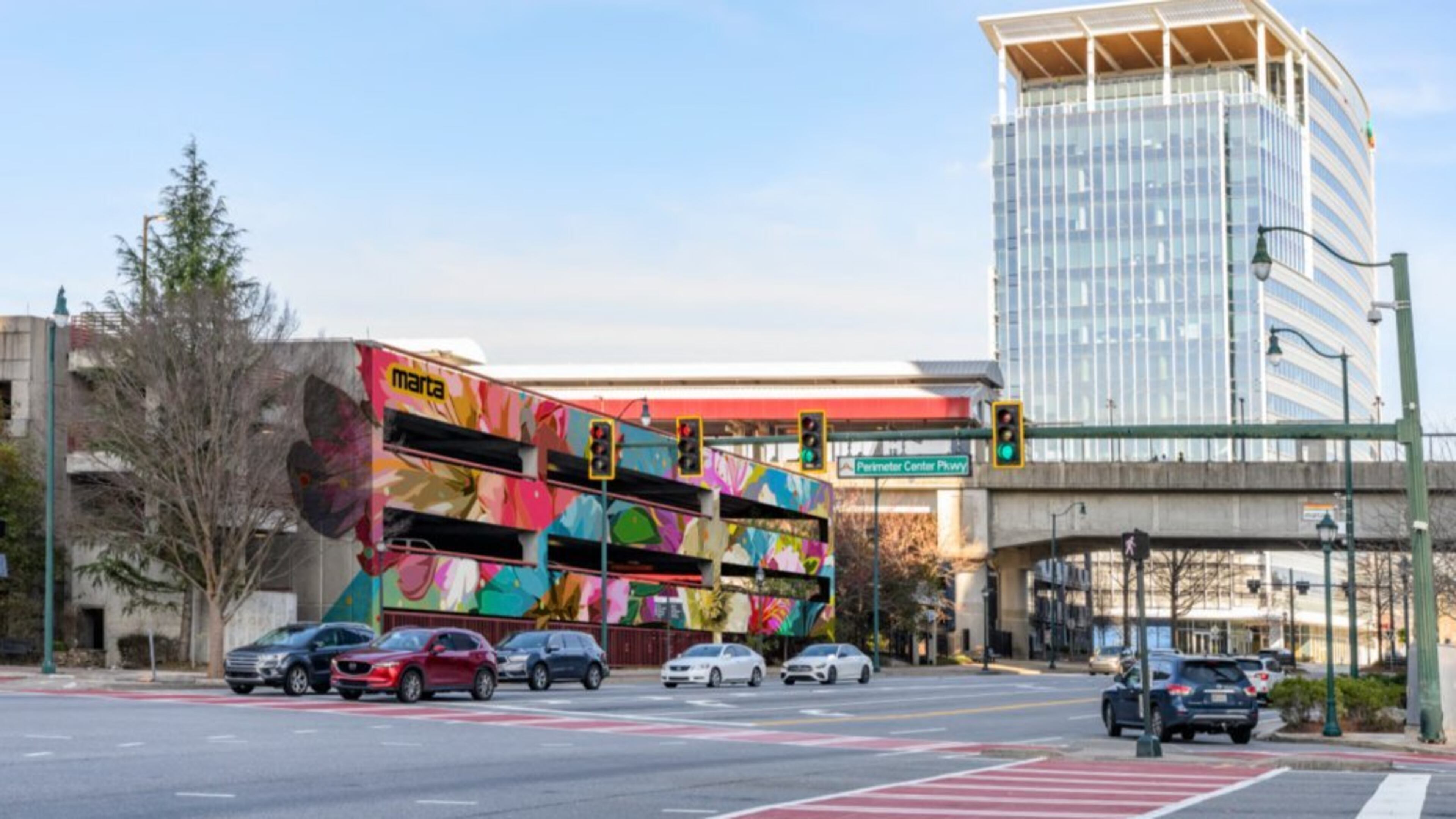 DAAS, the artist chosen for the new mural, released a rendering of what the parking deck will look like by the end of May. (Photo Courtesy of Living Walls)