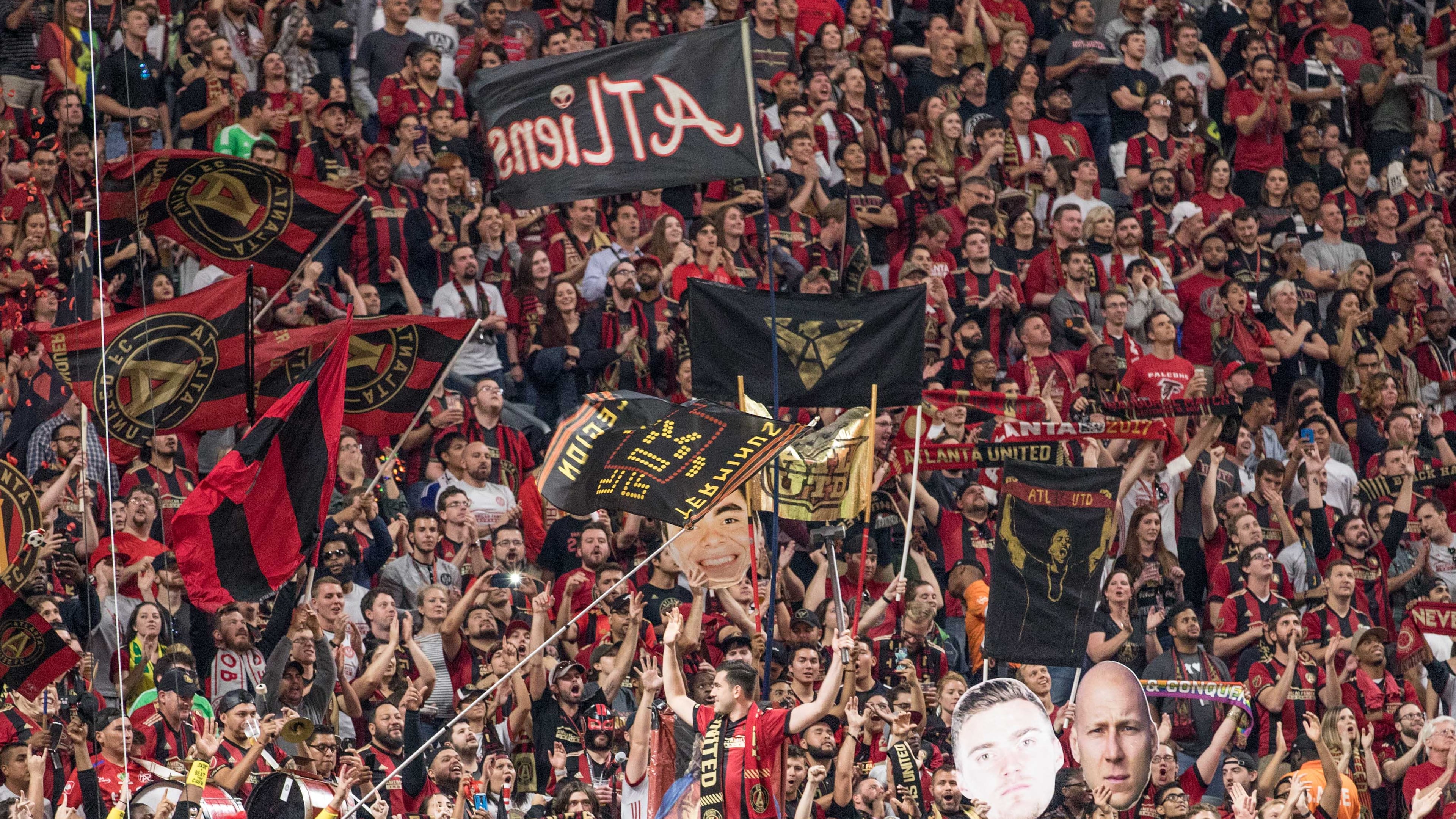 Atlanta United fans at Thursday night’s playoff game.