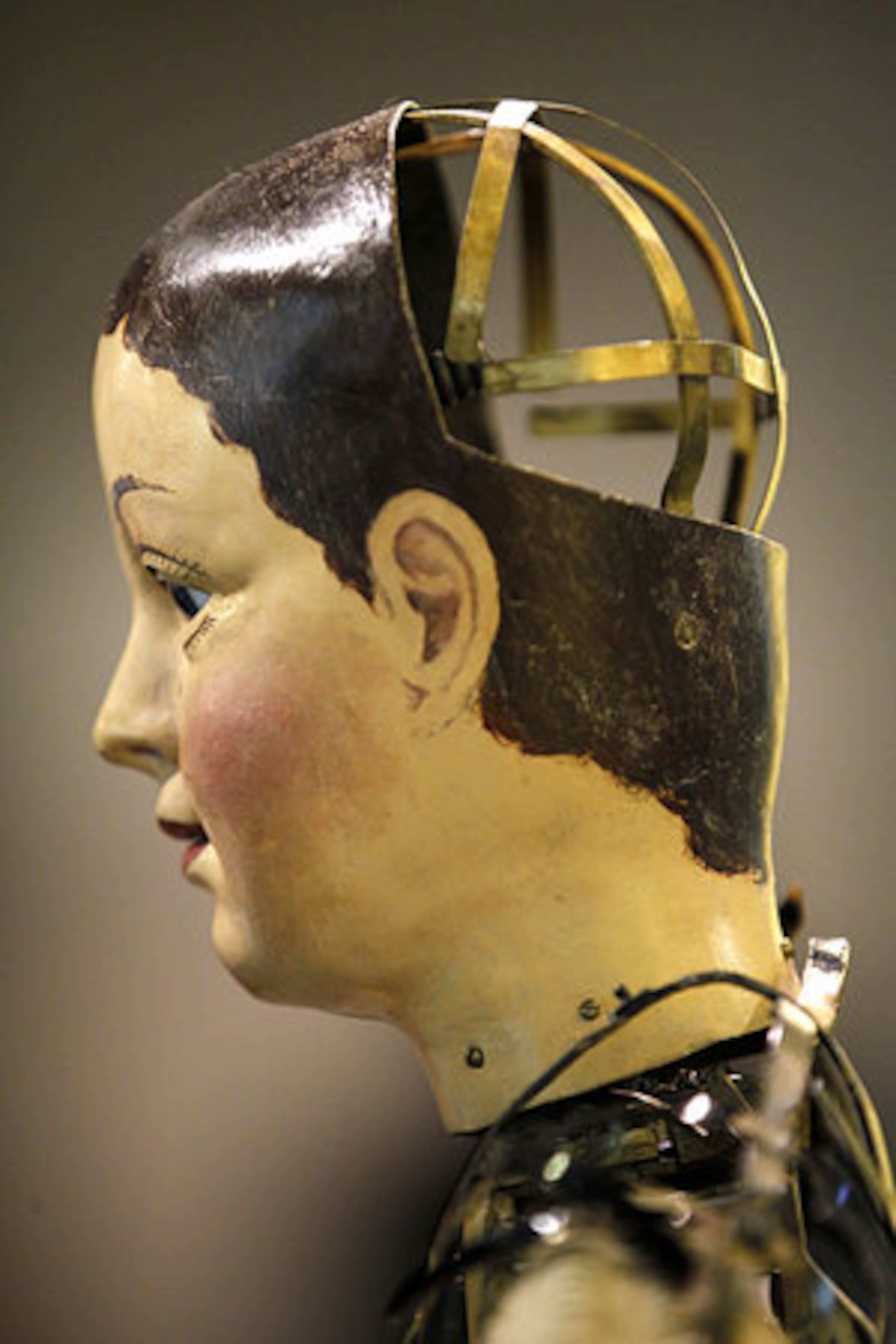 Side view of the approximately 210-year-old automaton's head.