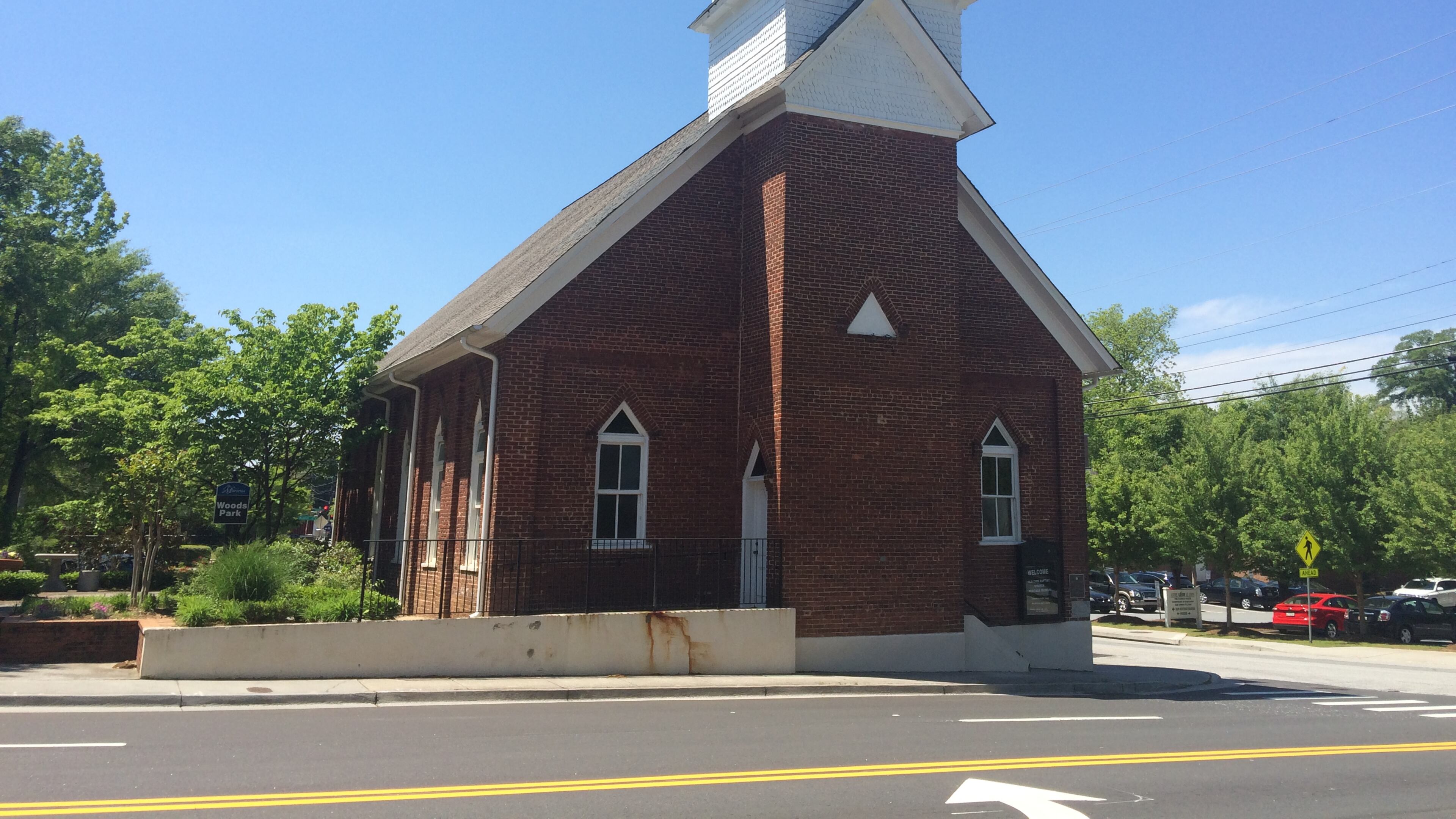 Old Zion Baptist Church, at the corner of Haynes and Lemon Streets, is a stop on "Marietta's Black Heritage Walking Tour: Walk Together Children." The tour was created two years ago to spotlight 13 sites of historic significance to the black community and Marietta. The original Zion Baptist was formed in 1866 by 88 black former members of First Baptist Church of Marietta. It burned down in 1888 and was replaced with this building, now on the National Register of Historic Places. A museum inside is open on Friday afternoons. Photo by Jill Vejnoska jvejnoska@ajc.com