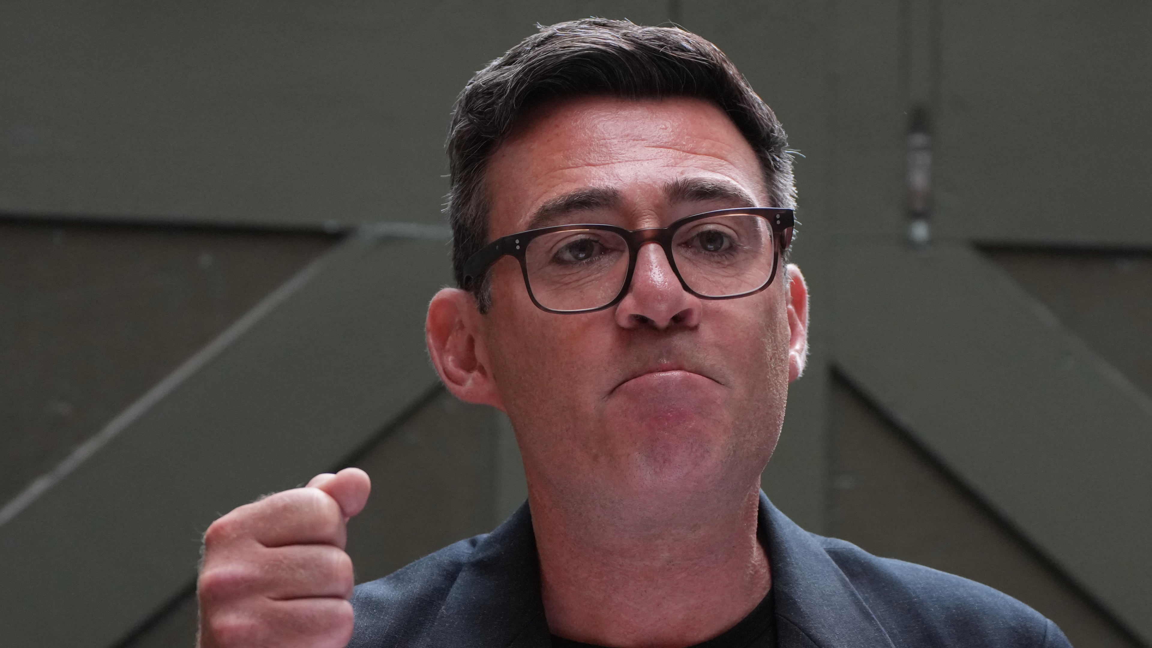 Labour party's Andy Burnham delivers a speech at the People's History Museum in Manchester, England, Monday, June 29, 2026.(AP Photo/Alastair Grant)