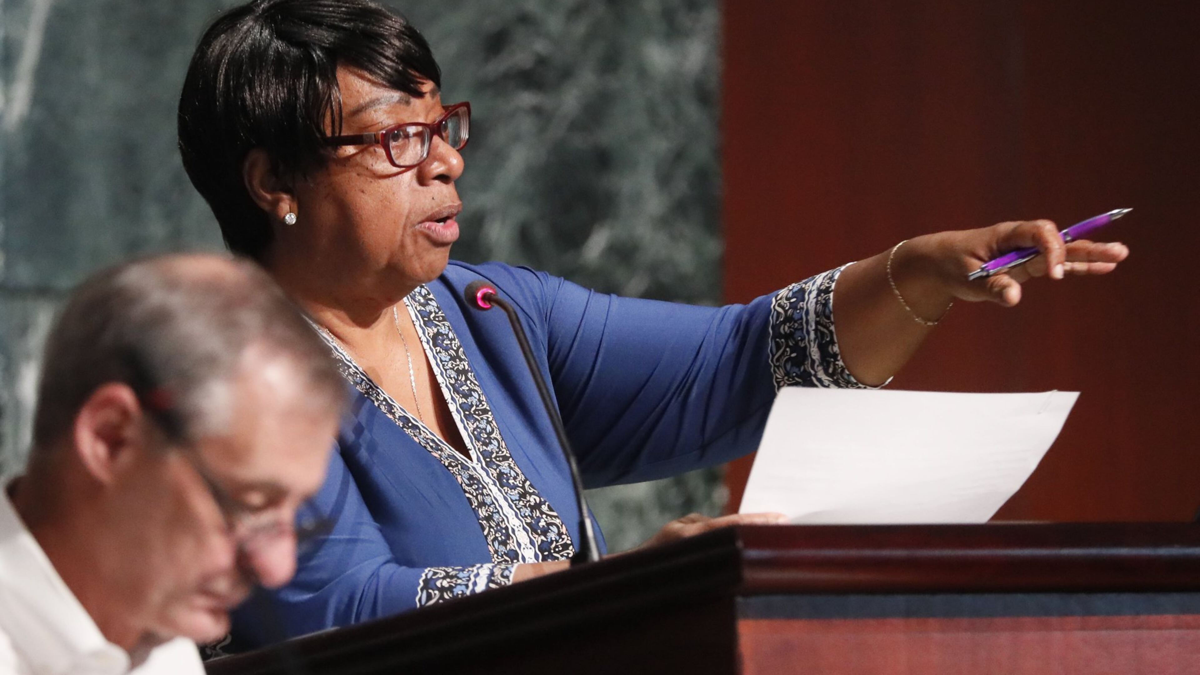 City Councilwoman Natalyn Archibong speaks during a council work session in 2018. BOB ANDRES /BANDRES@AJC.COM