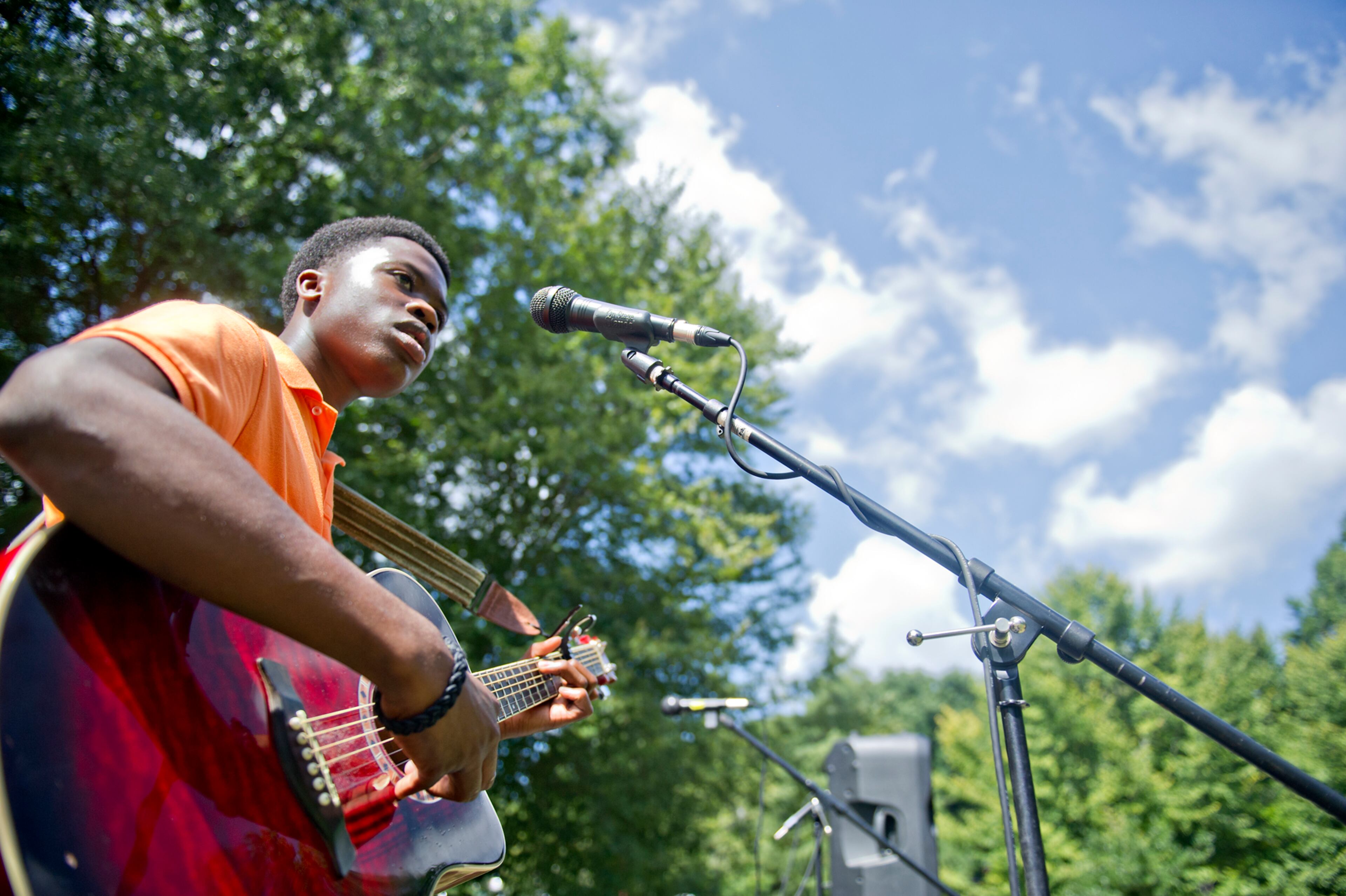 Keyvious Avery performs on one of three stages during the Grant Park Summer Shade Festival in Atlanta on Saturday, August 23, 2014. JONATHAN PHILLIPS / SPECIAL