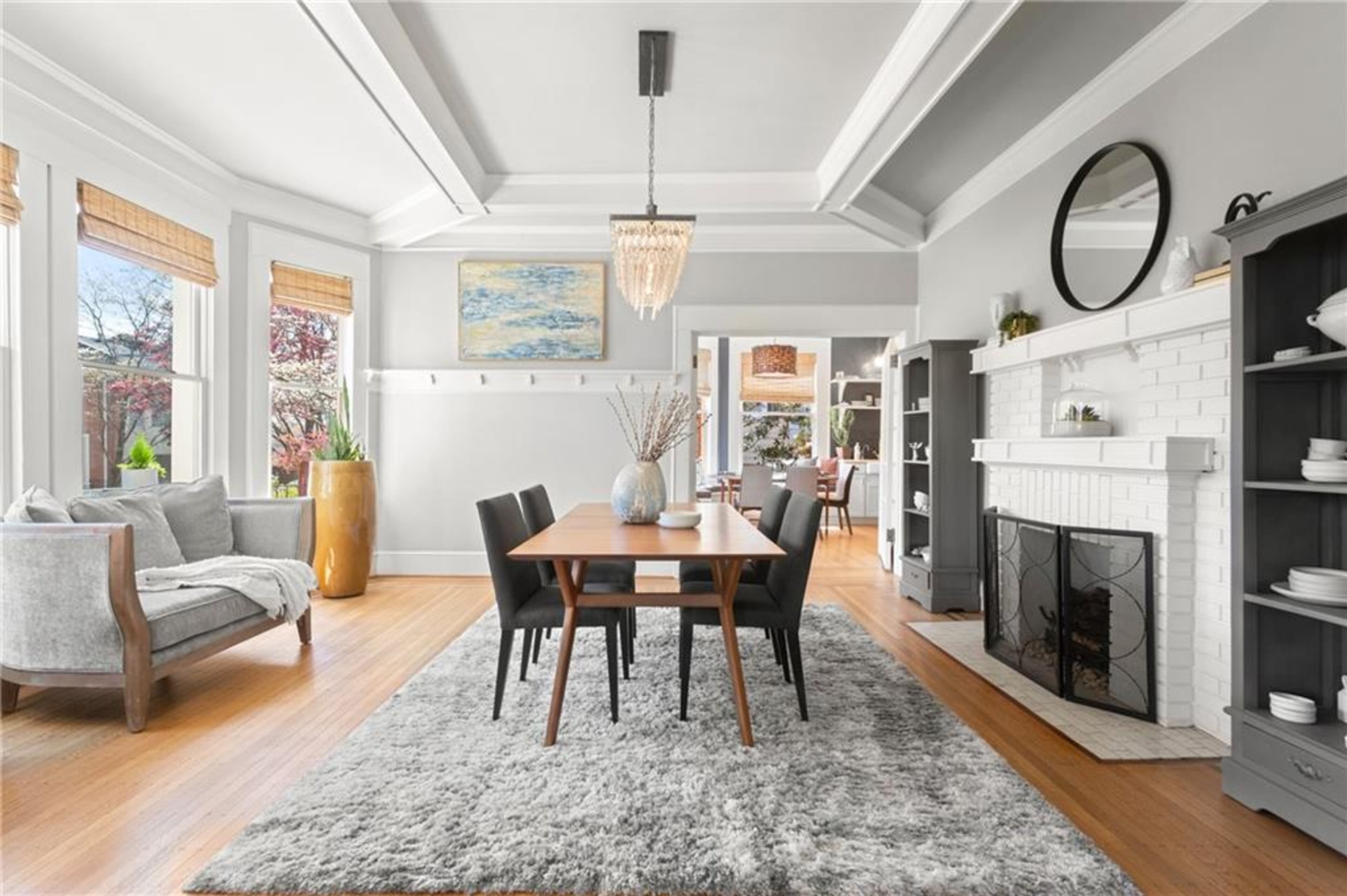 All the fireplaces in the home have been converted to gas.