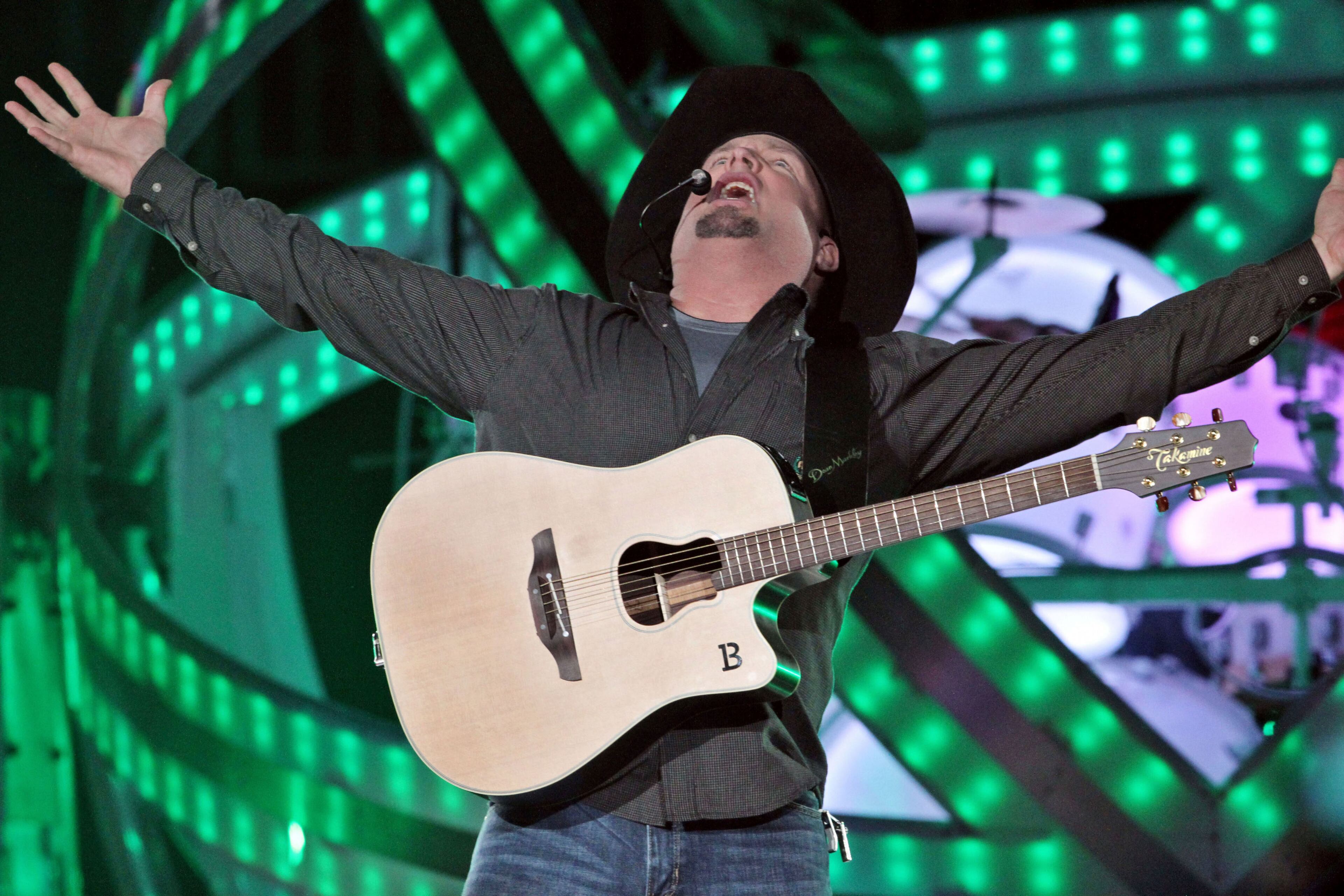 Legendary country singer-songwriter-guitarist Garth Brooks played the first of seven sold out shows Friday evening at Philips Arena. Robb D. Cohen/RobbsPhotos.com