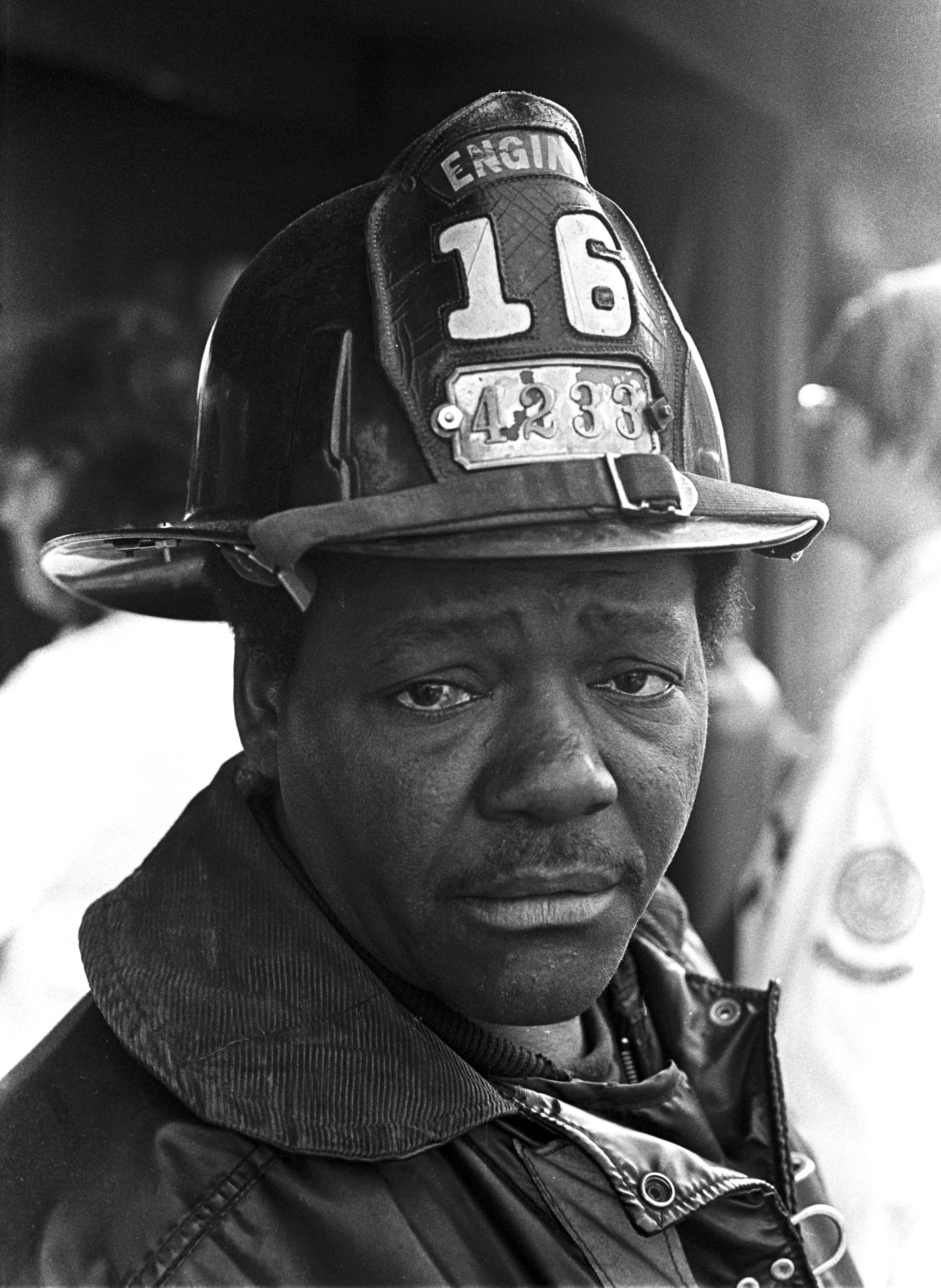 1972 - Chicago commuter rail crash in Chicago, Illinois. There were 332 injured and 45 deaths. - This fireman's face sums up the tragedy at the scene where an older solid steel Illinois Central train crashed into the rear of a less fortified newer train, taking out the entire row of seating on one side of the rear passenger car, killing 47 people on October 30, 1972 in Chicago. (Photo by Robert Abbott Sengstacke/Getty Images)