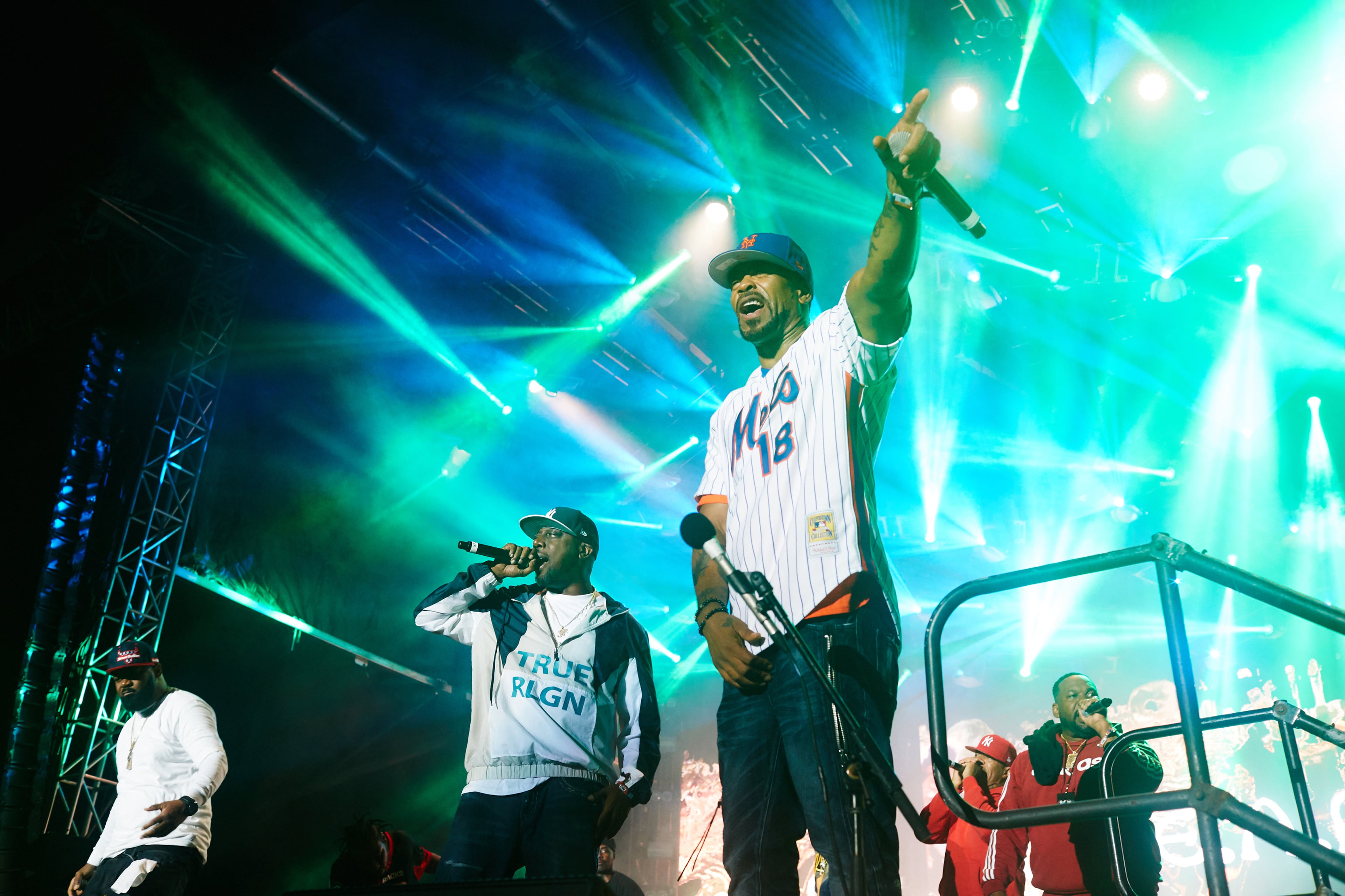 The Wu-Tang Clan perform at Citi Field in New York. With the group retiring, this weekend very well might be their last time performing at a Shaky Knees festival. (Andrew White/The New York Times)